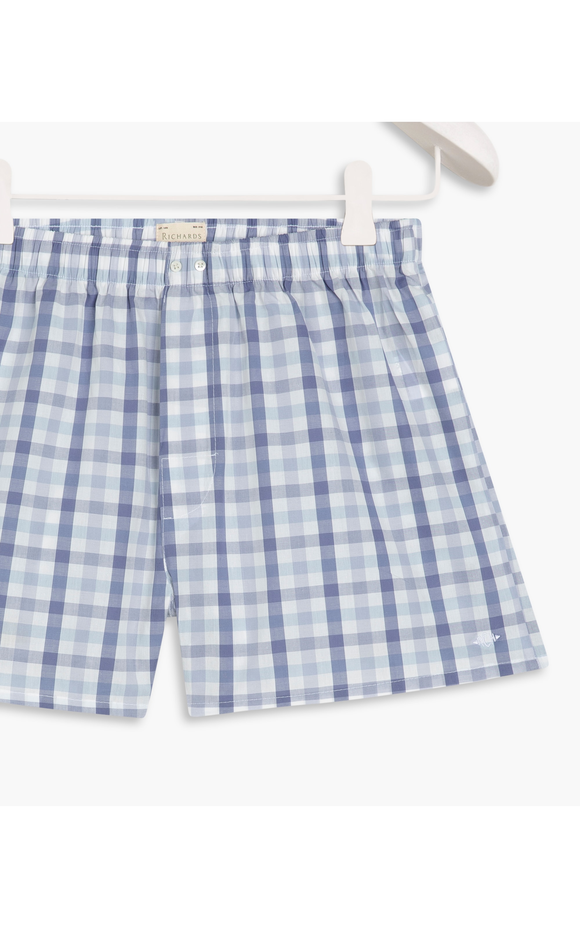 Boxer Xadrez Picnic Branco