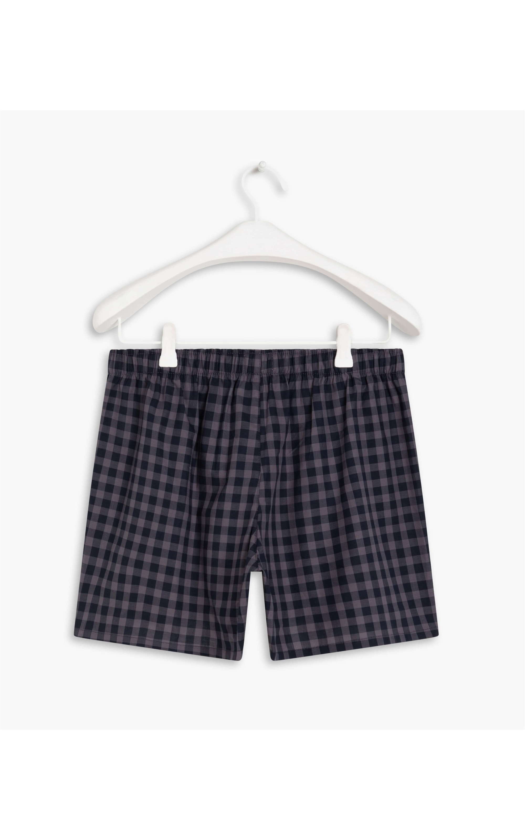 Boxer Xadrez Portland Grape Cinza Medio