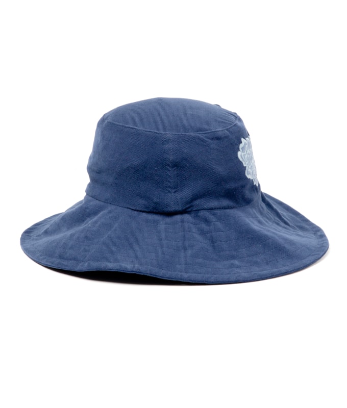 Bucket Cotele Flores Marinho