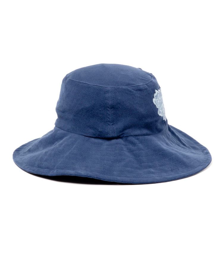 Bucket Cotele Flores Marinho