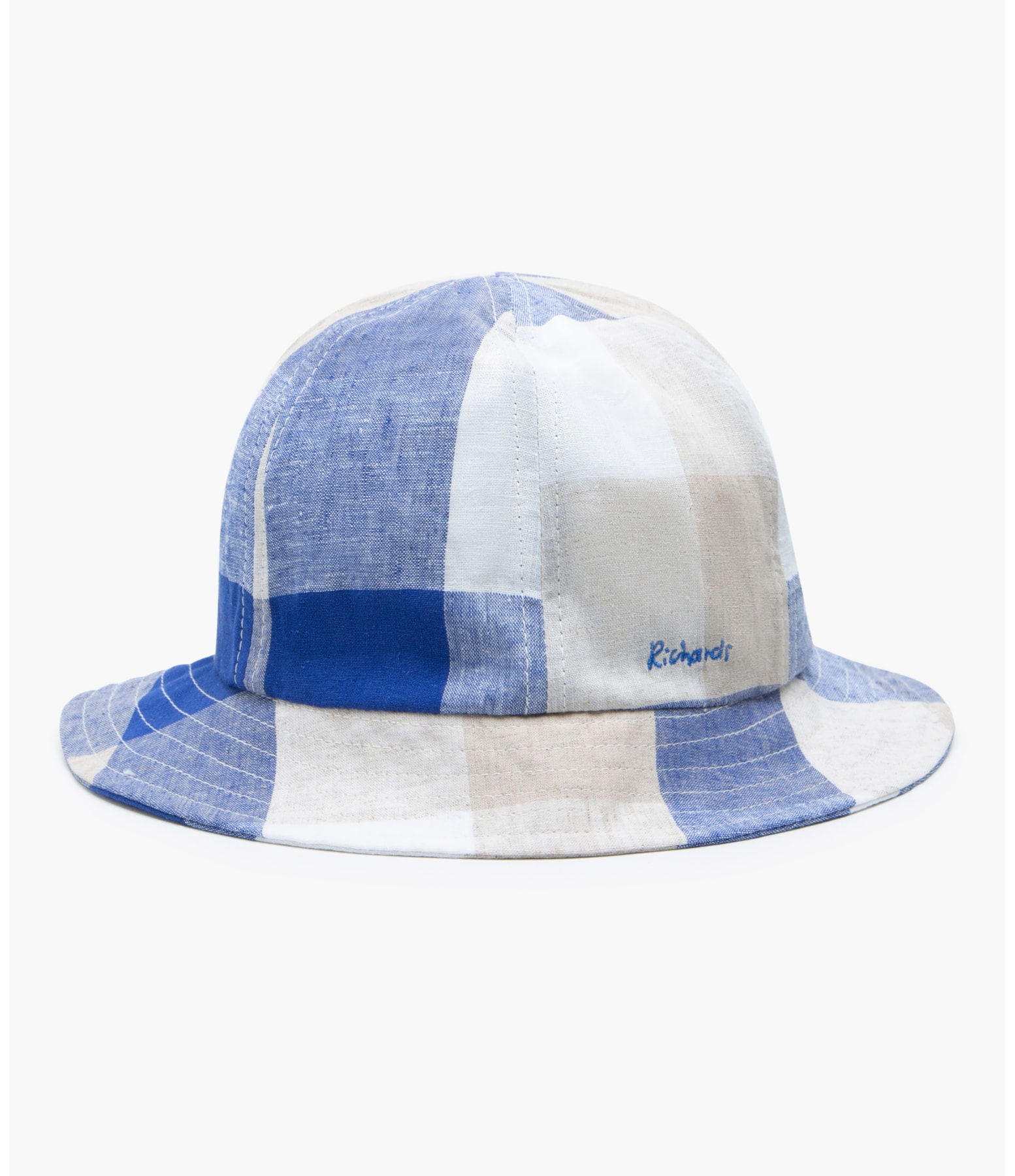 Bucket Linho Hat Xadrez Marinho