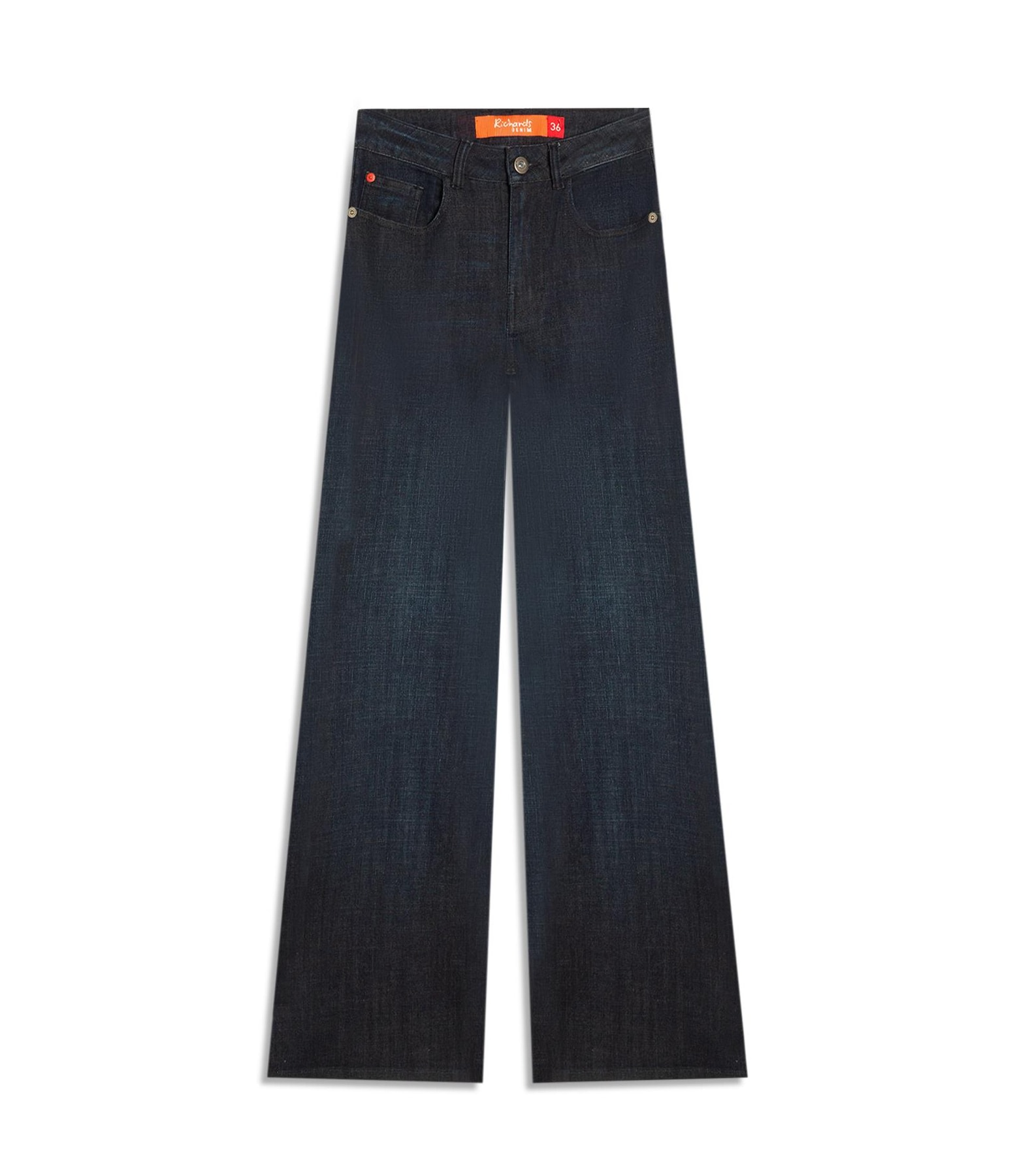 Calça 5 Pockets Flare Visco Indigo Lav. Escuro C/ Matiz