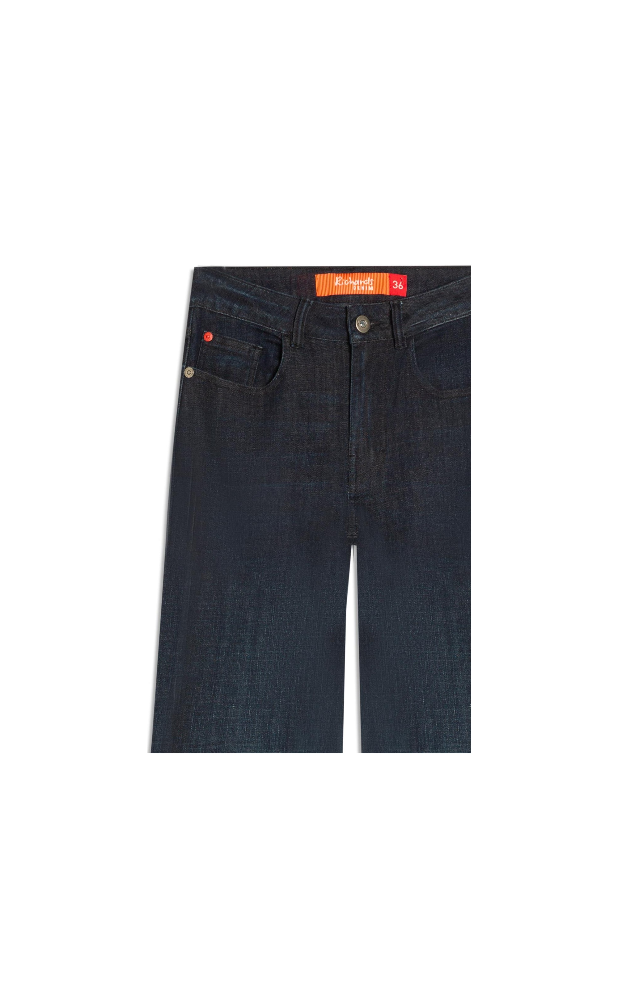Calça 5 Pockets Flare Visco Indigo Lav. Escuro C/ Matiz