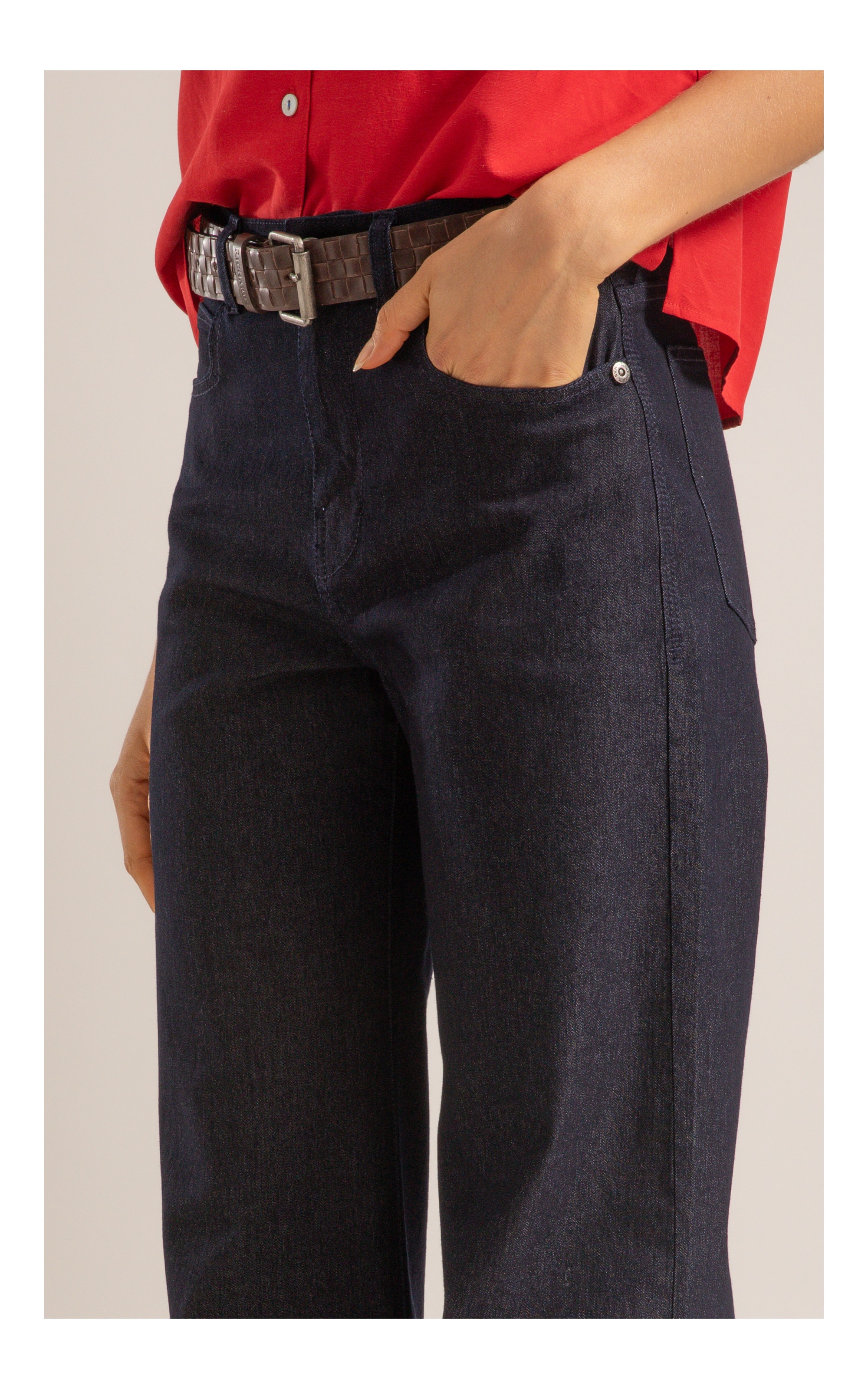 Calca 5 Pockets Patt d Eph First Blue Lav. Amaciado