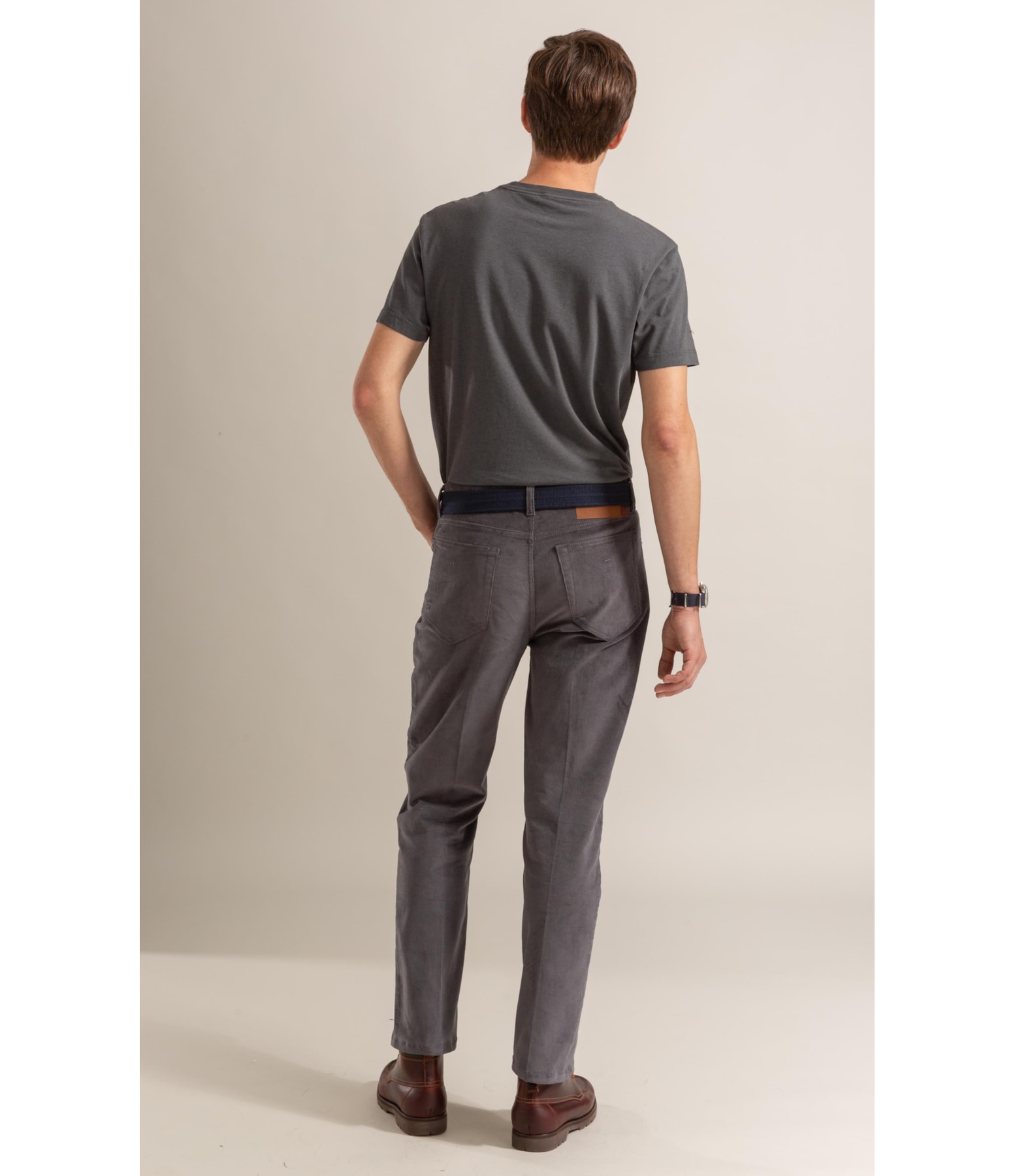 Calca 5 Pockets Veludo Grafite