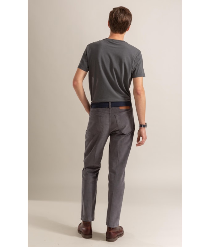 Calca 5 Pockets Veludo Grafite