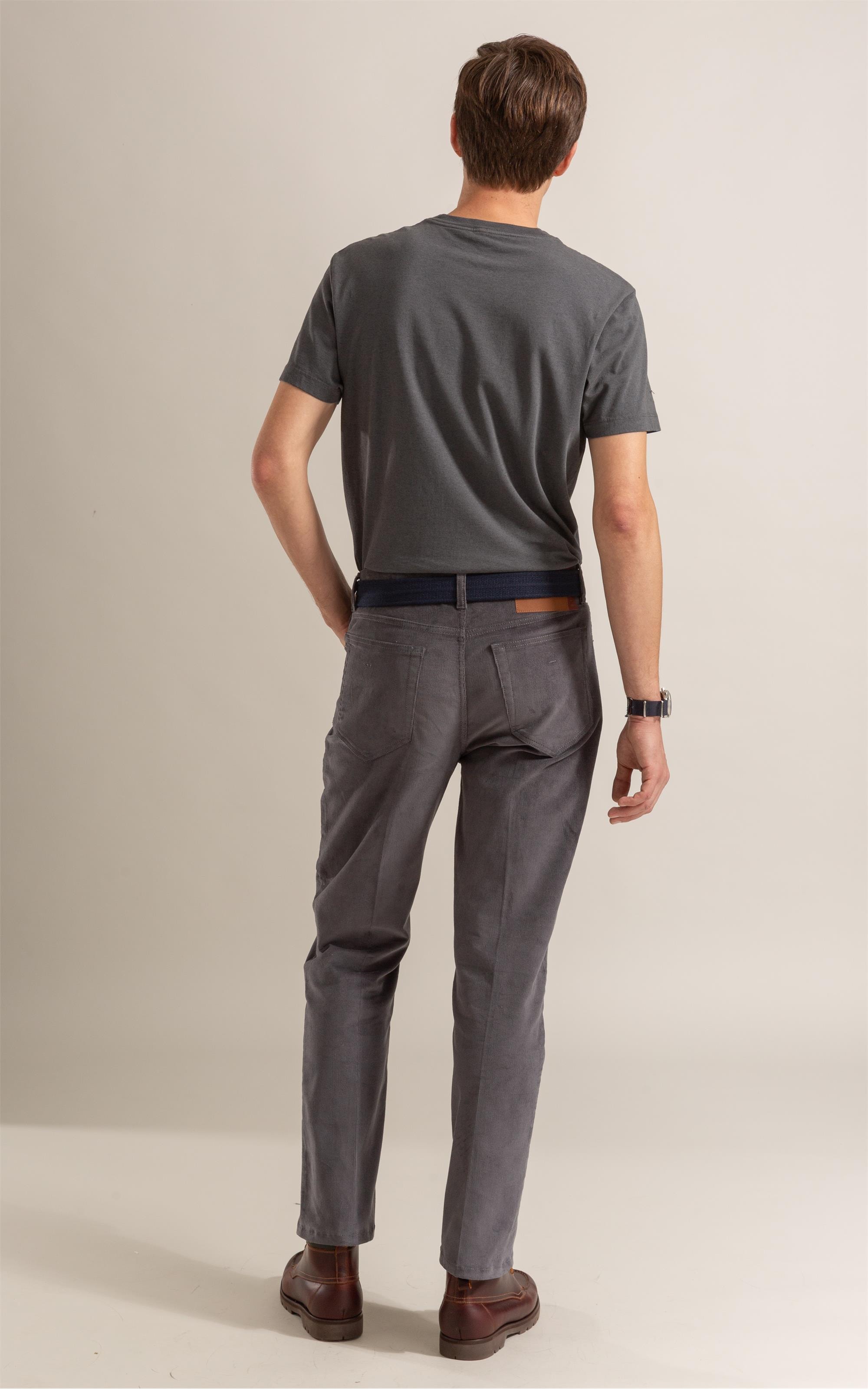Calca 5 Pockets Veludo Grafite