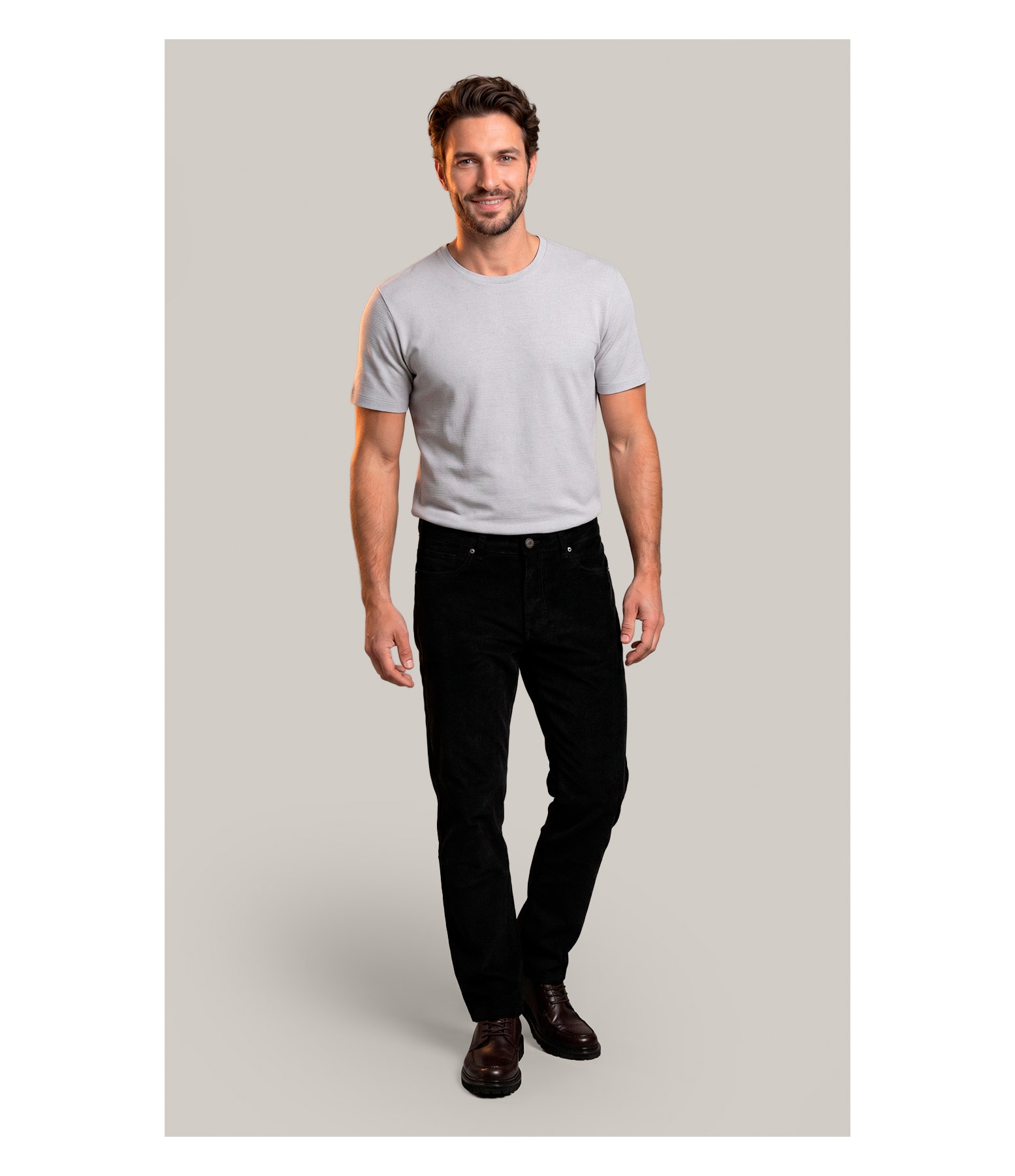 Calca 5 Pockets Veludo Preto