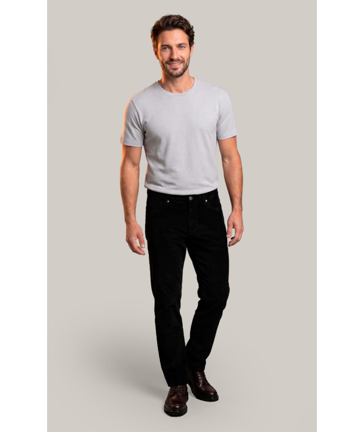 Calca 5 Pockets Veludo Preto