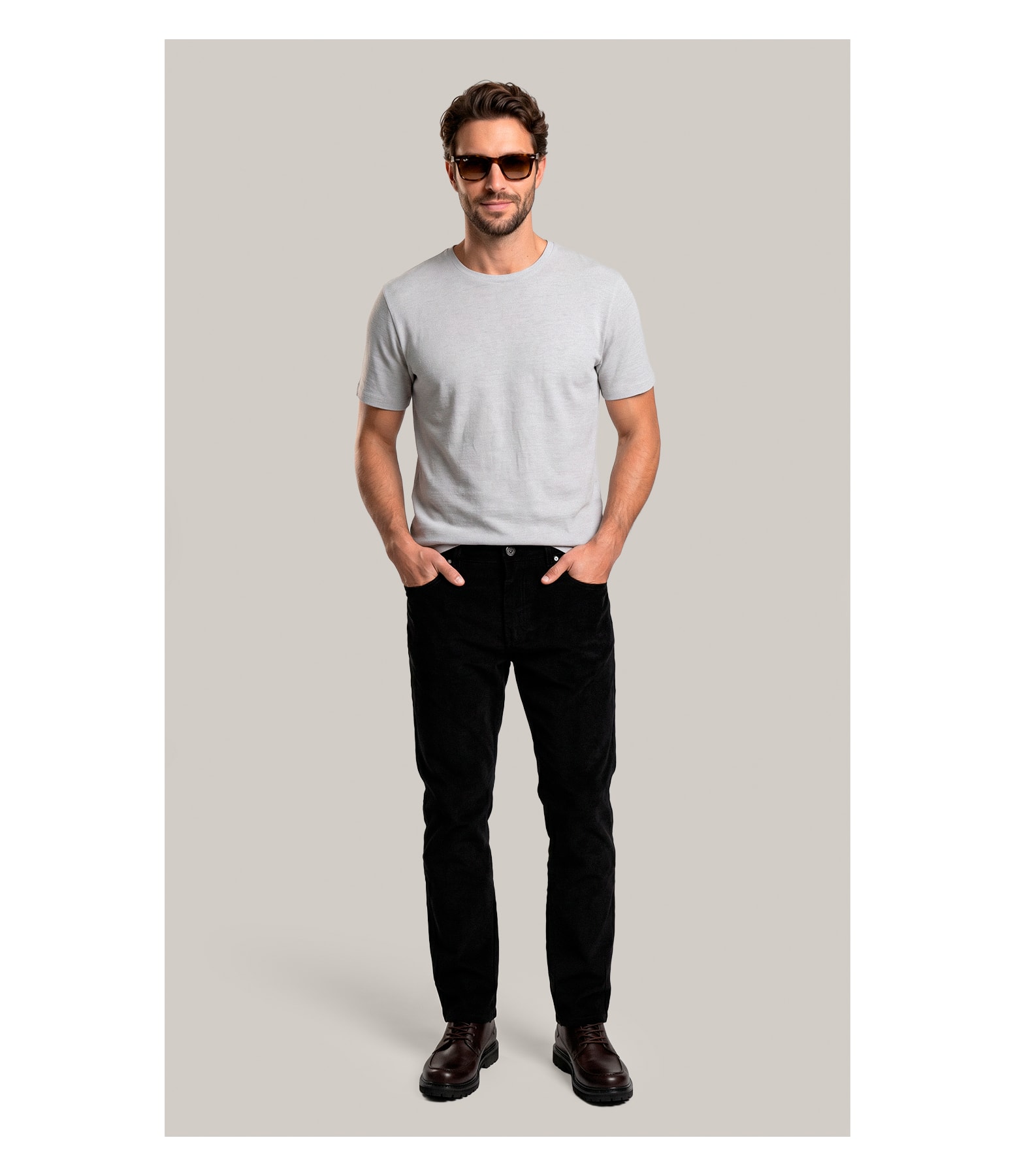 Calca 5 Pockets Veludo Preto
