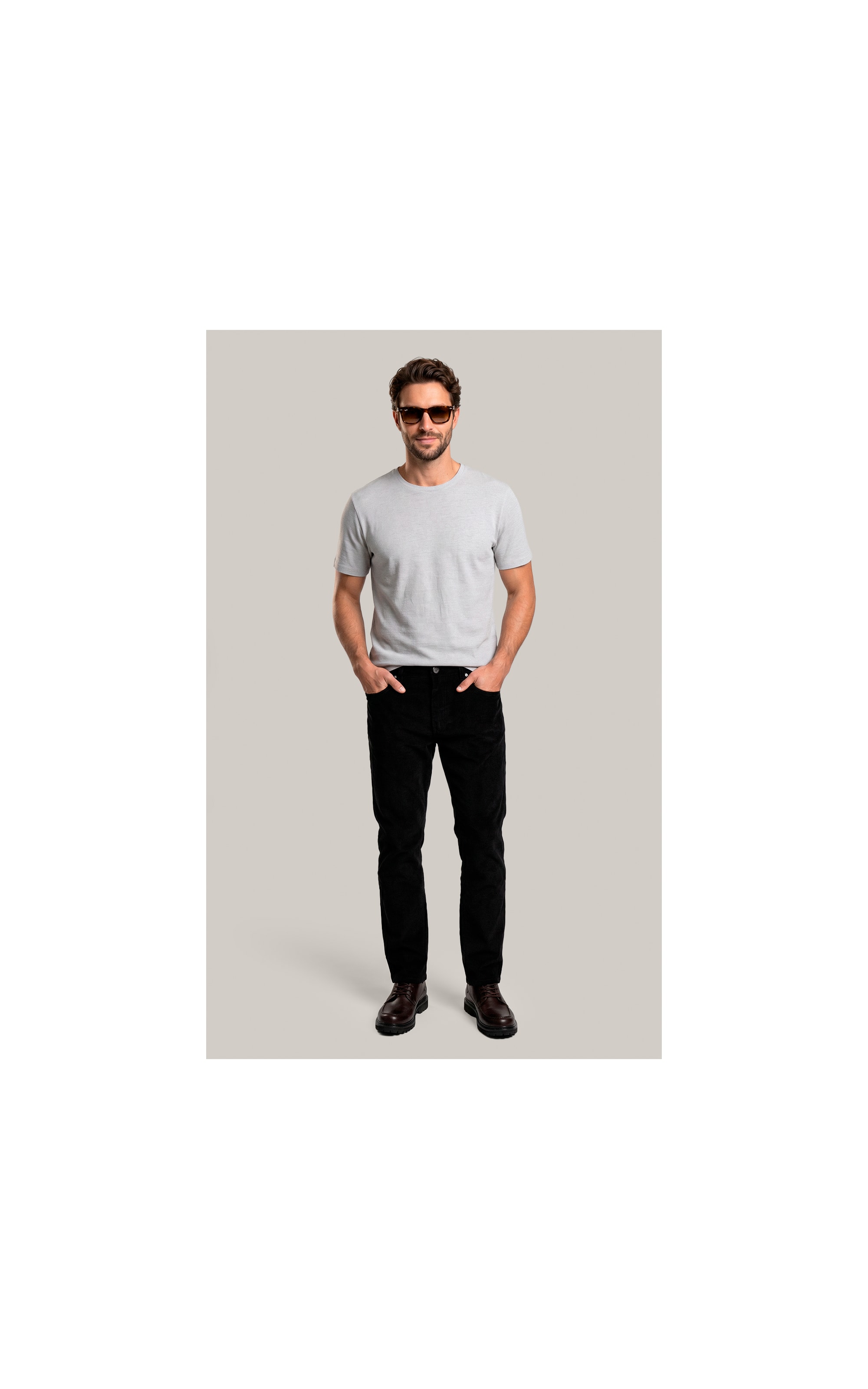 Calca 5 Pockets Veludo Preto