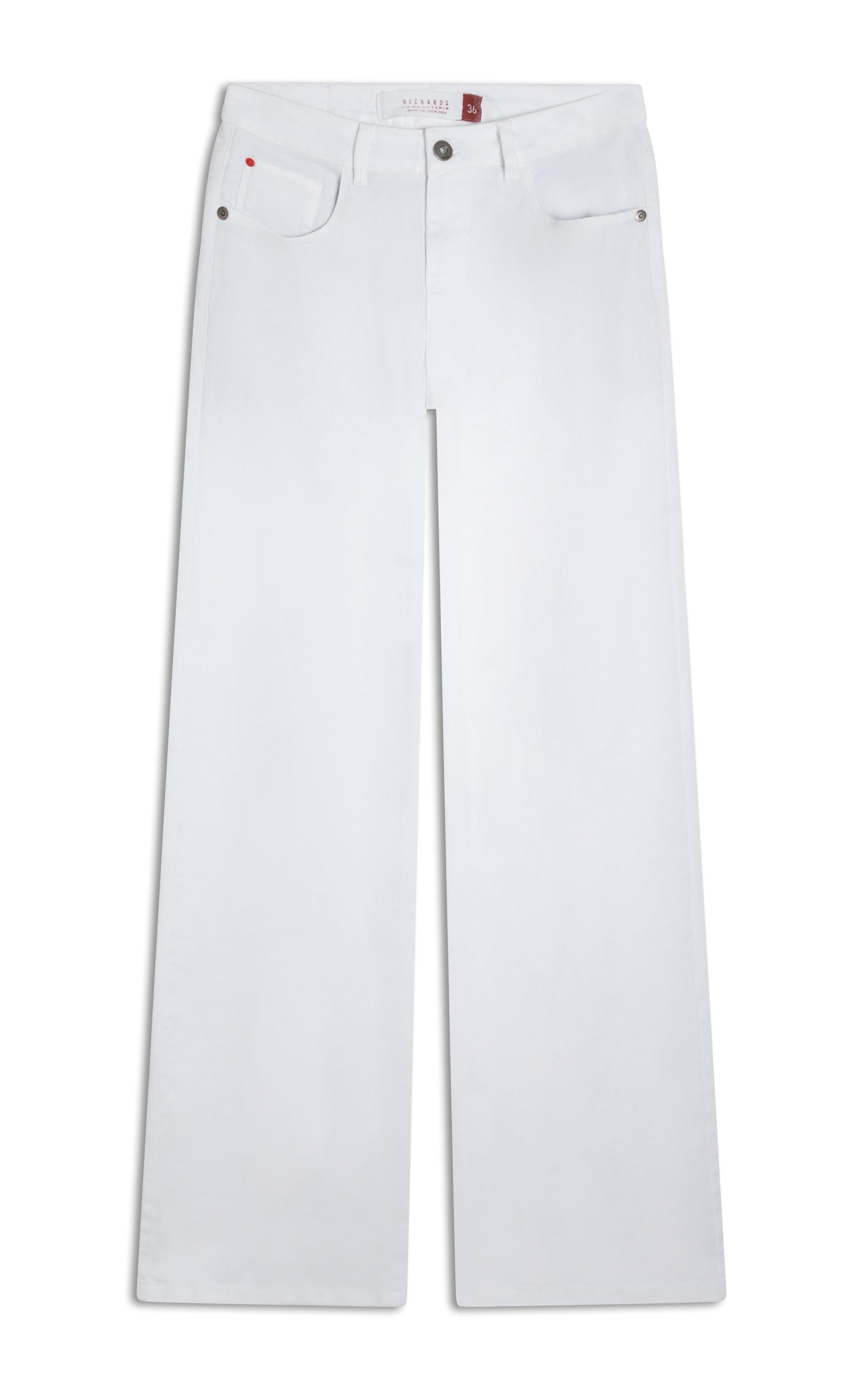 Calça 5pockets Wide Vintage Denim Branco