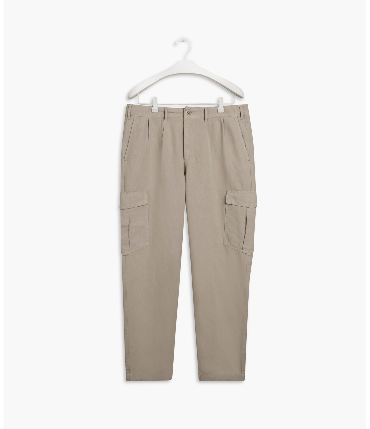 Calça Baggy Linho Caqui Claro