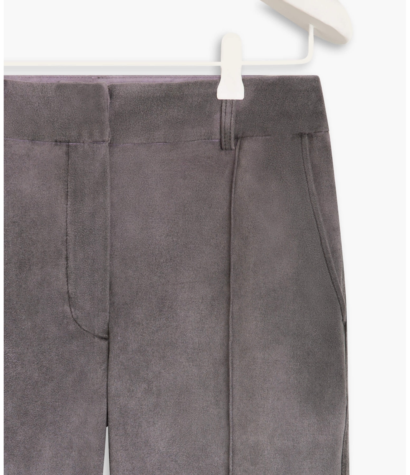 Calça Bertha Carrot Suede Lilas