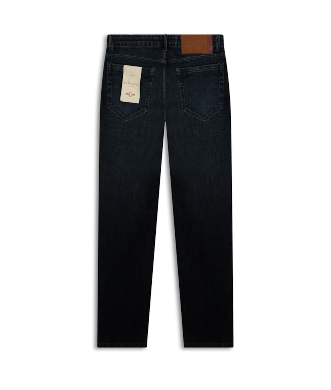Calça Blue Cross Tradicional Kaua Lav. Escuro C/ Matiz e Pu