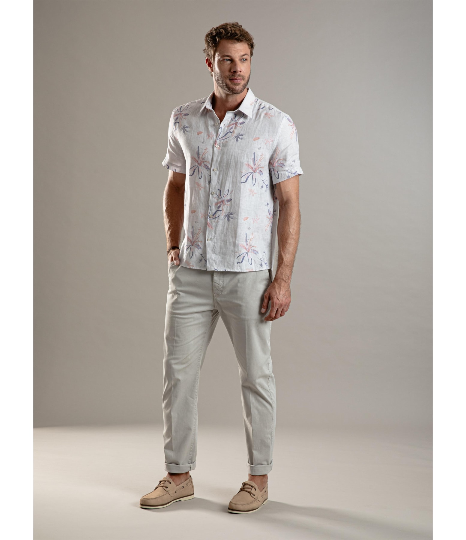 Calça Canvas Relax Lancaster  Gelo