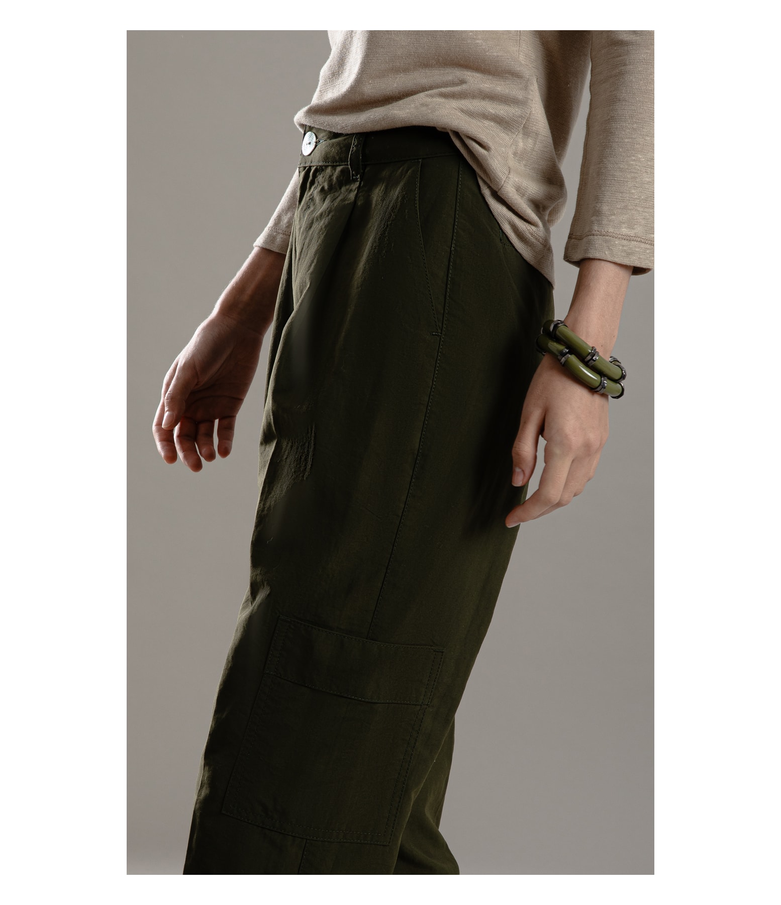 Calça Cargo Carrot Wal Verde Militar