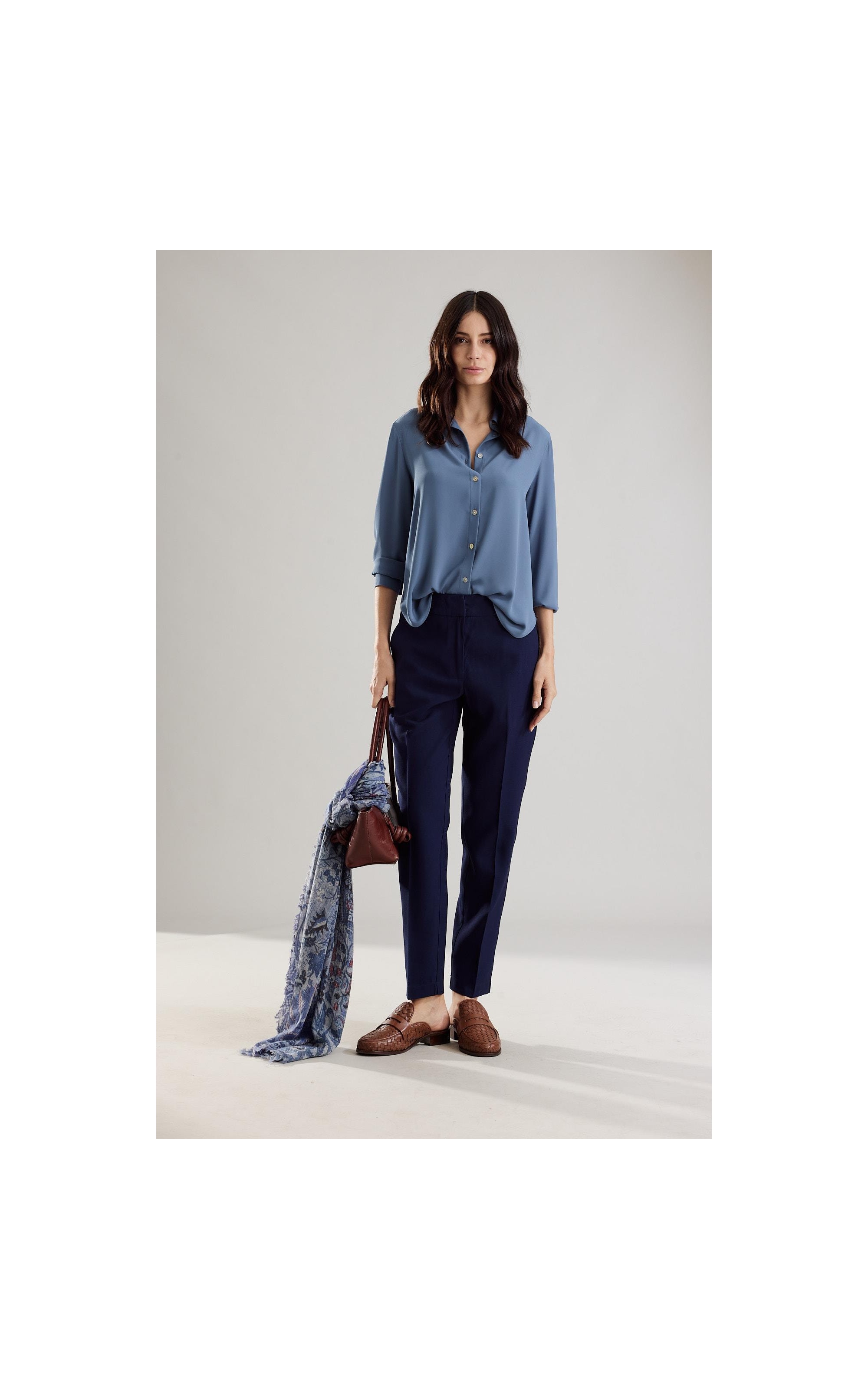 Calça Carrot Alfaiataria Marinho