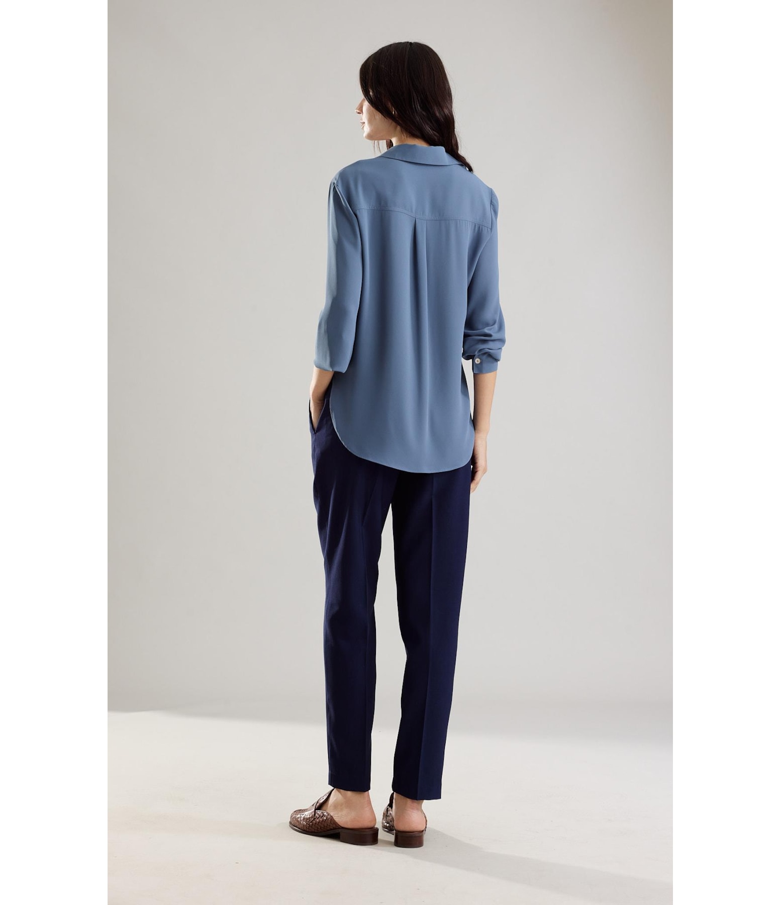 Calça Carrot Alfaiataria Marinho