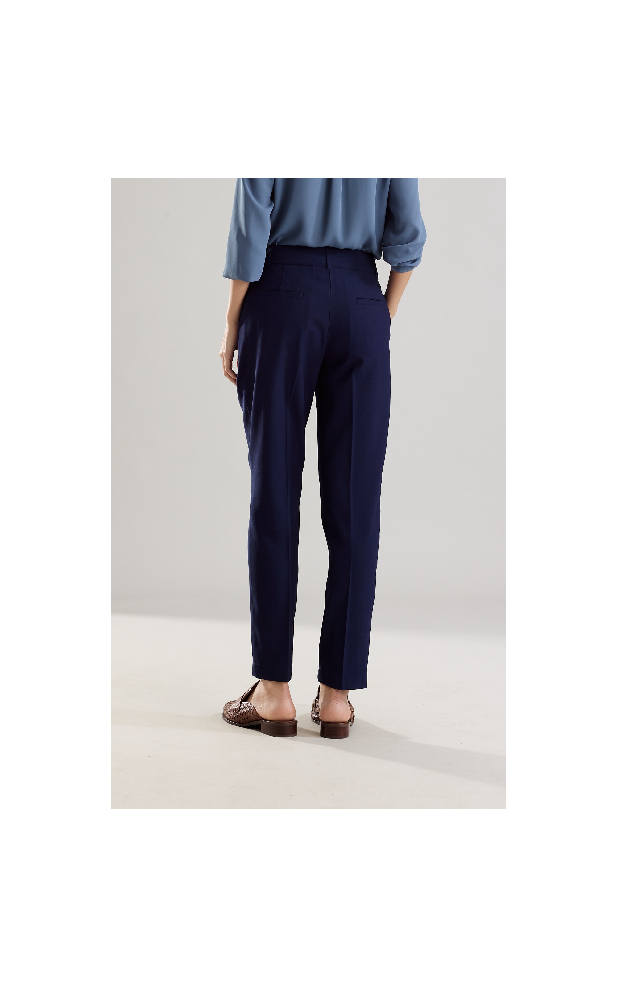 Calça Carrot Alfaiataria Marinho