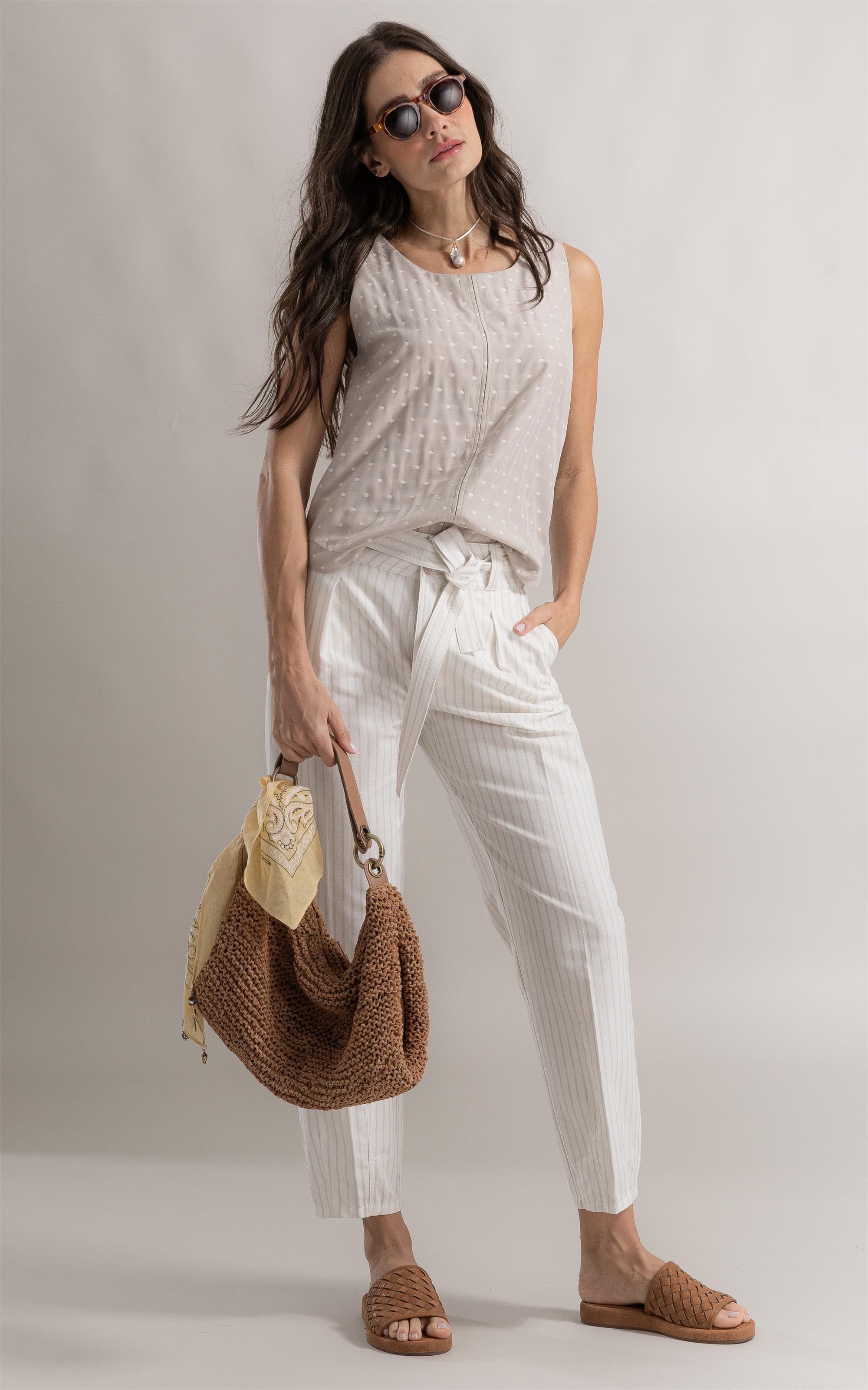 Calça Chino Alfa Panama Cotton Areia