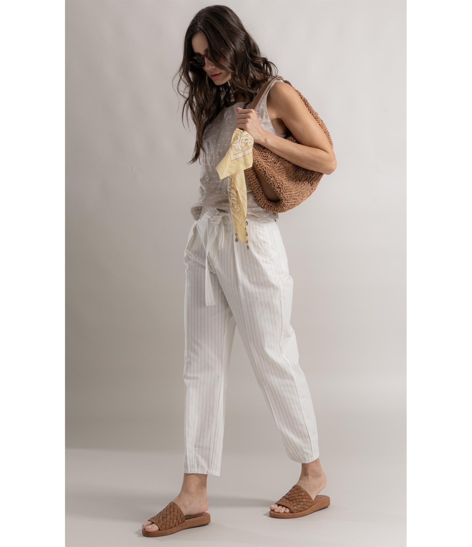 Calça Chino Alfa Panama Cotton Areia
