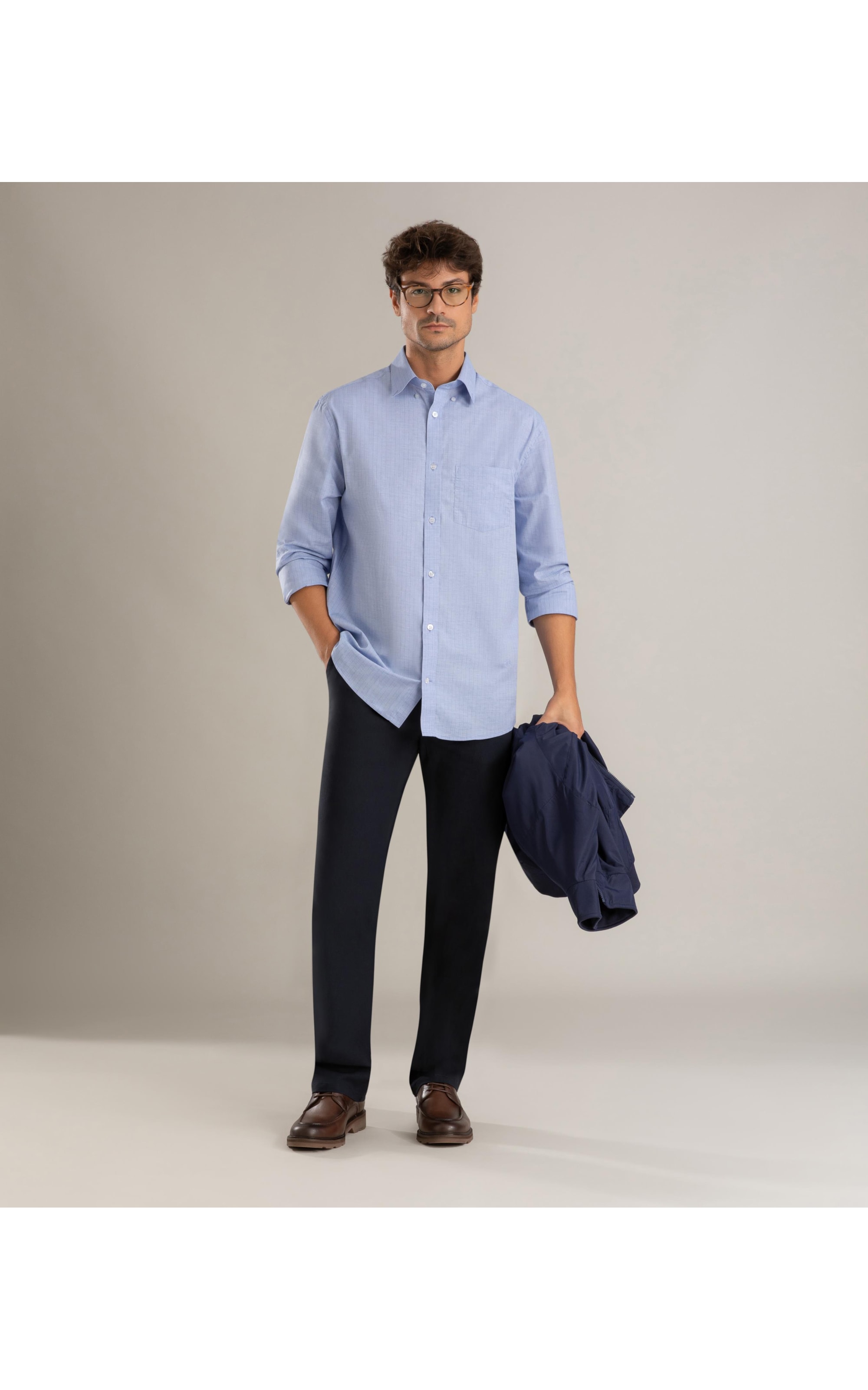 Calça Chino Bengaline Twill Dark Navy