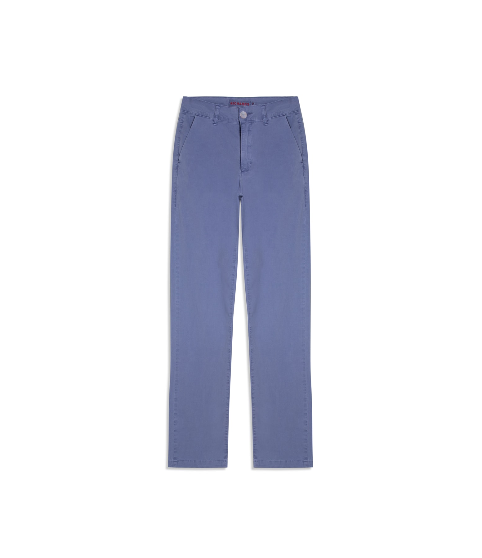 Calça Chino Canvas Reta Azul Pervante