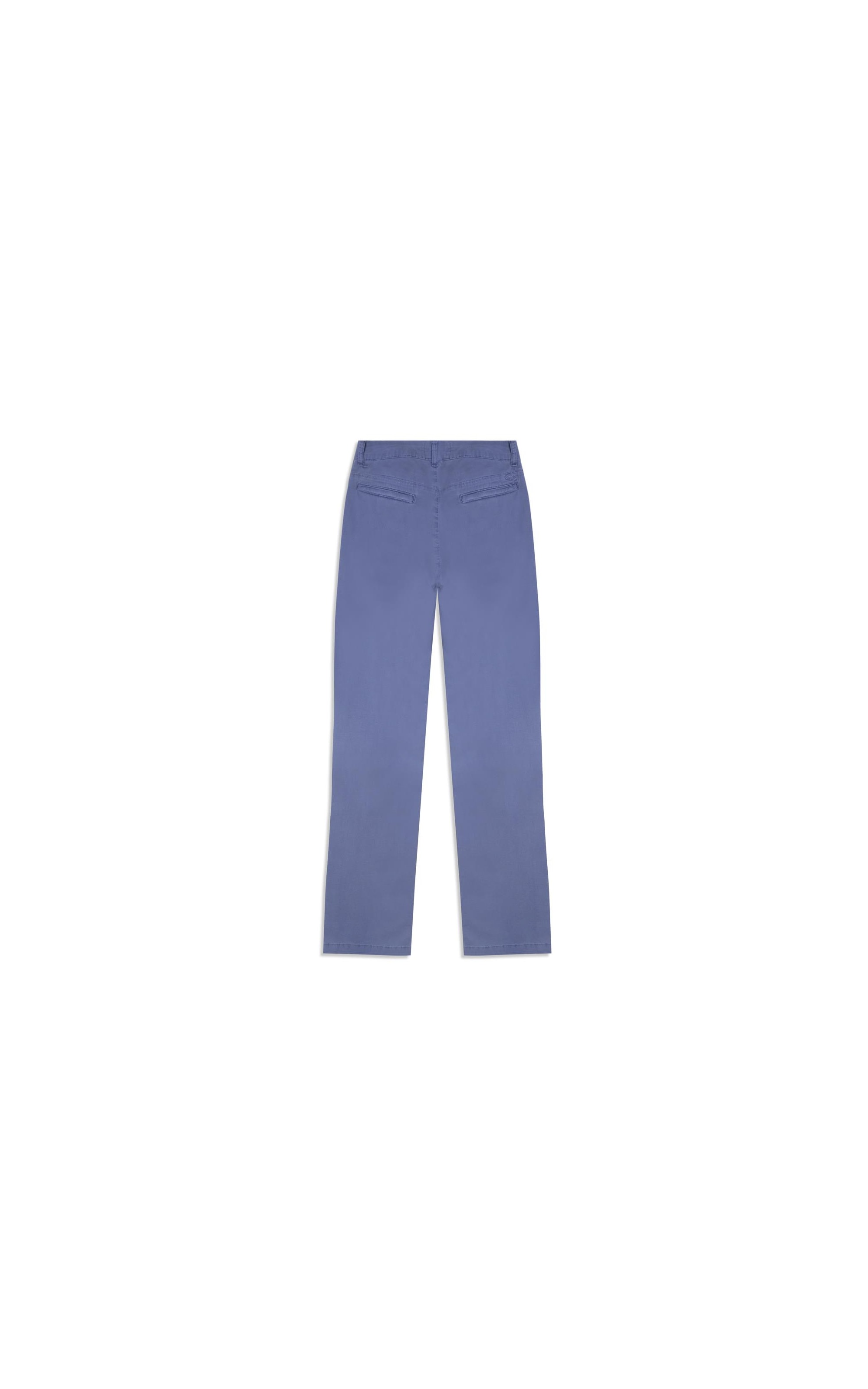 Calça Chino Canvas Reta Azul Pervante