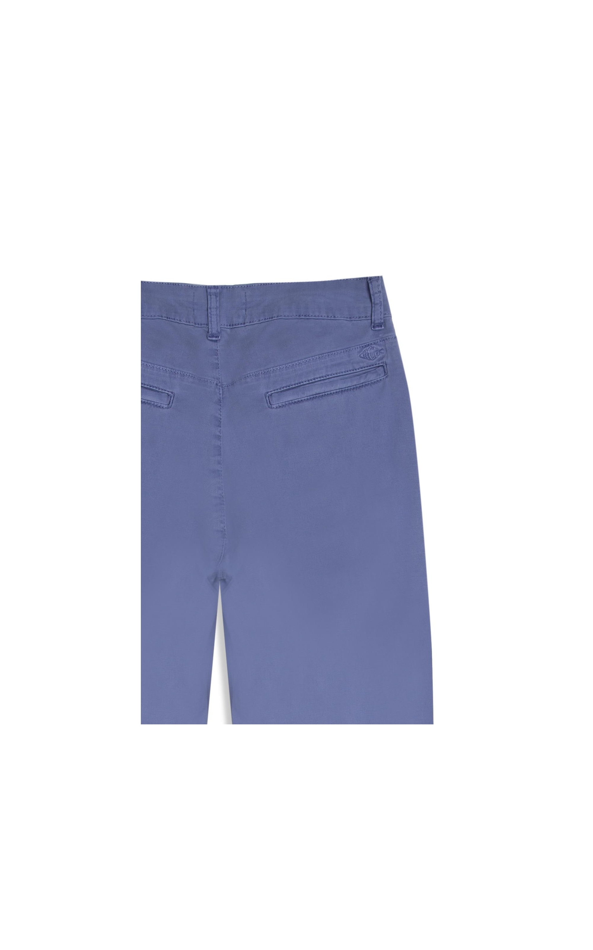 Calça Chino Canvas Reta Azul Pervante