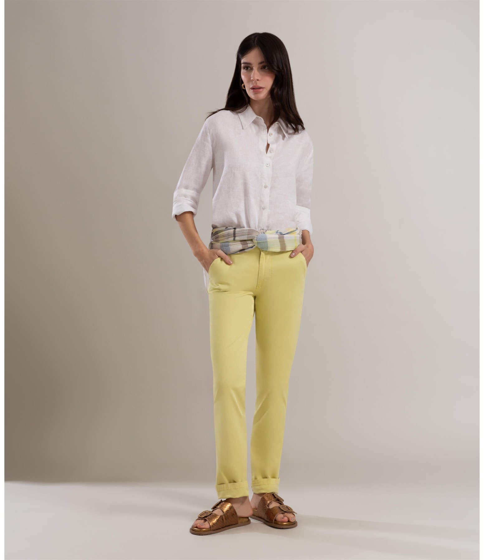 Calça Chino Canvas Reta Citrus