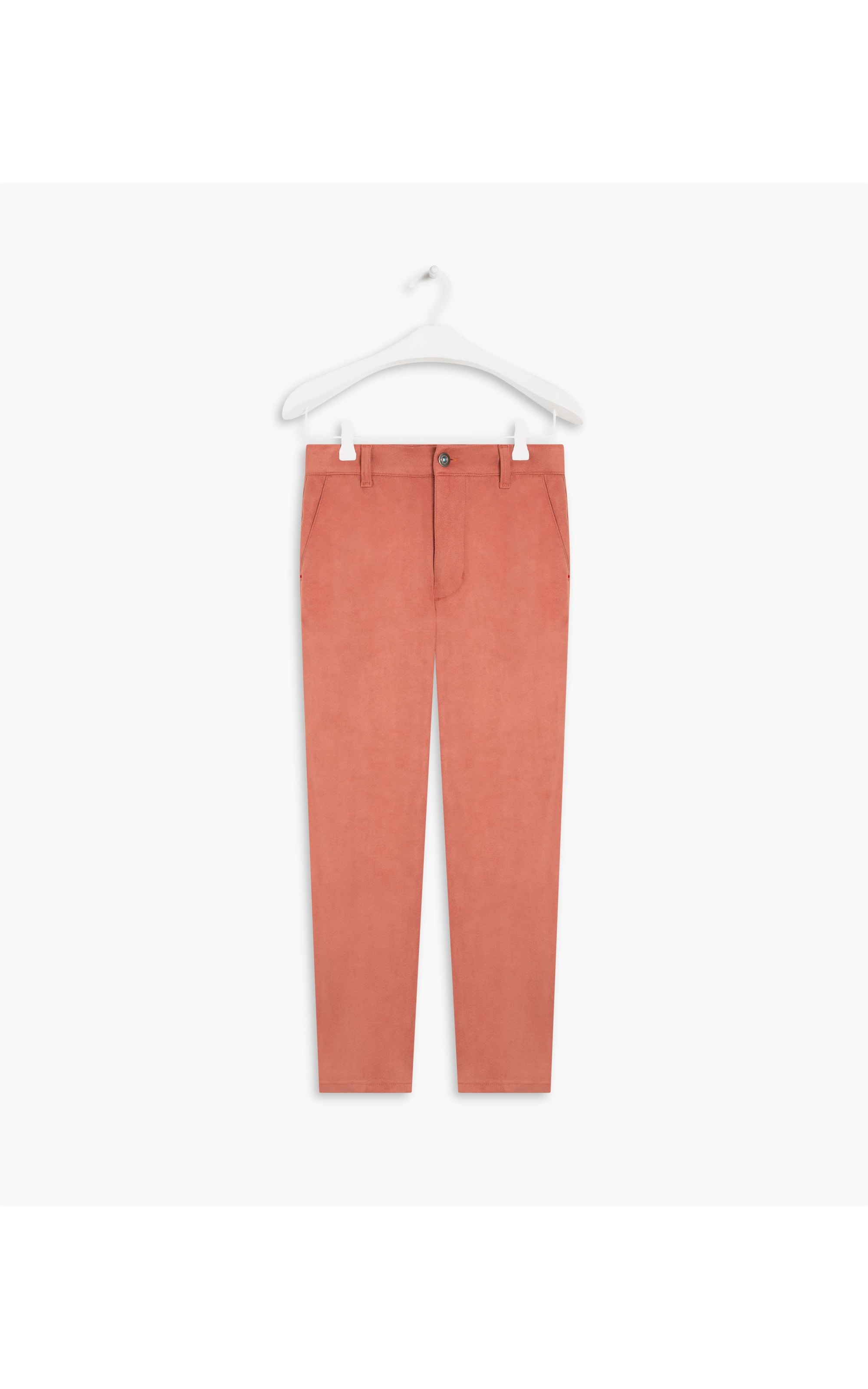Calça Chino Carrot Suede Blush