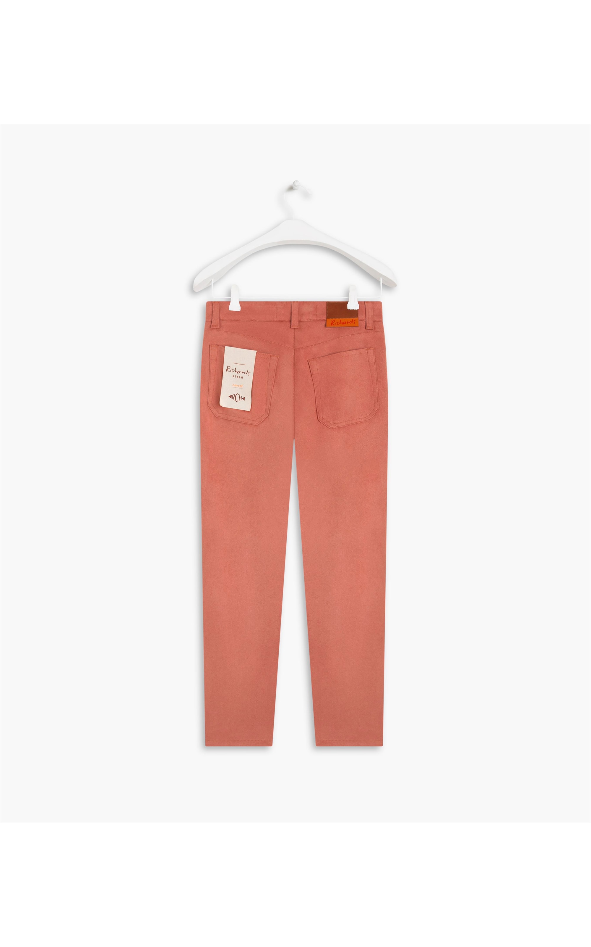 Calça Chino Carrot Suede Blush