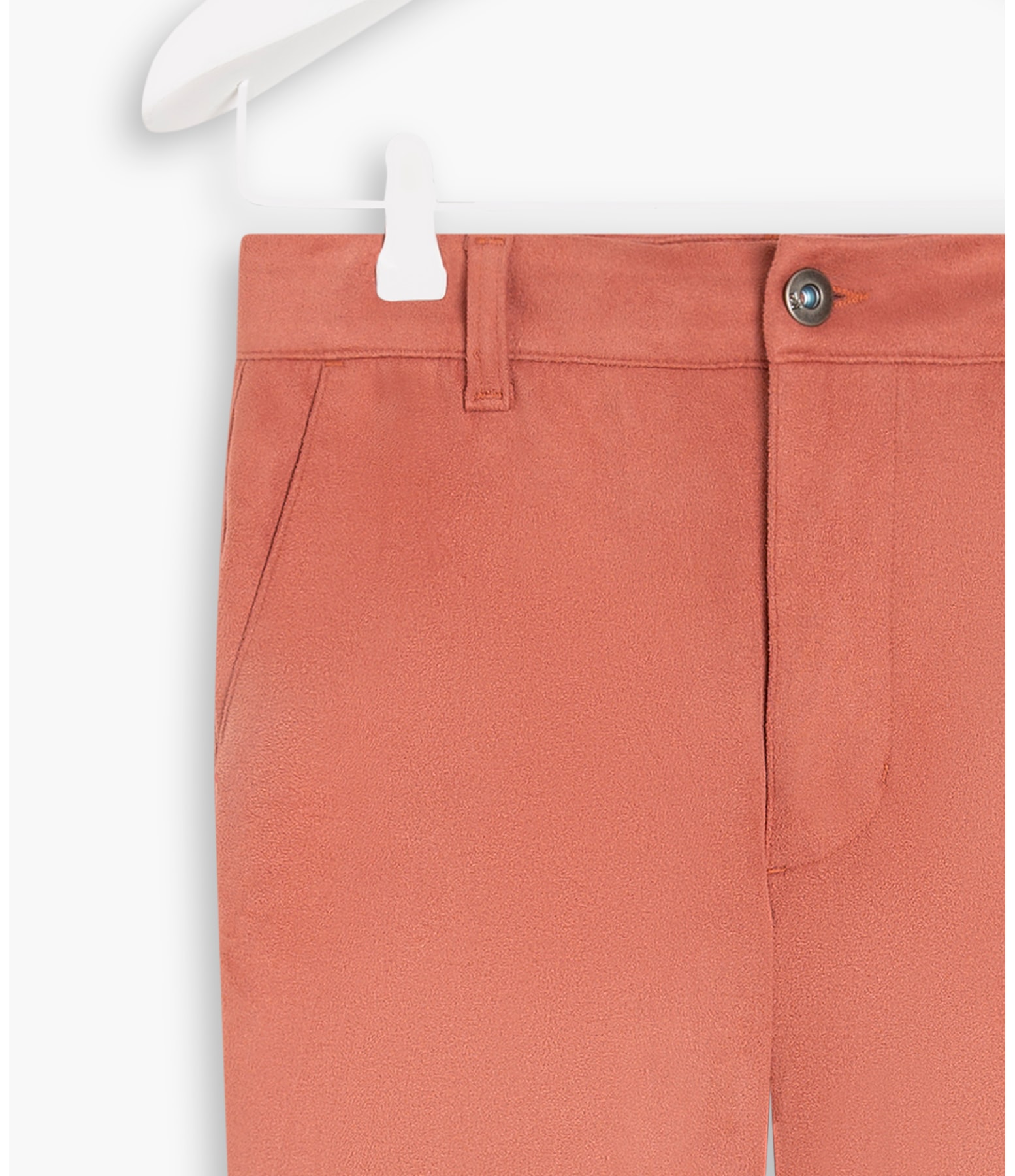 Calça Chino Carrot Suede Blush