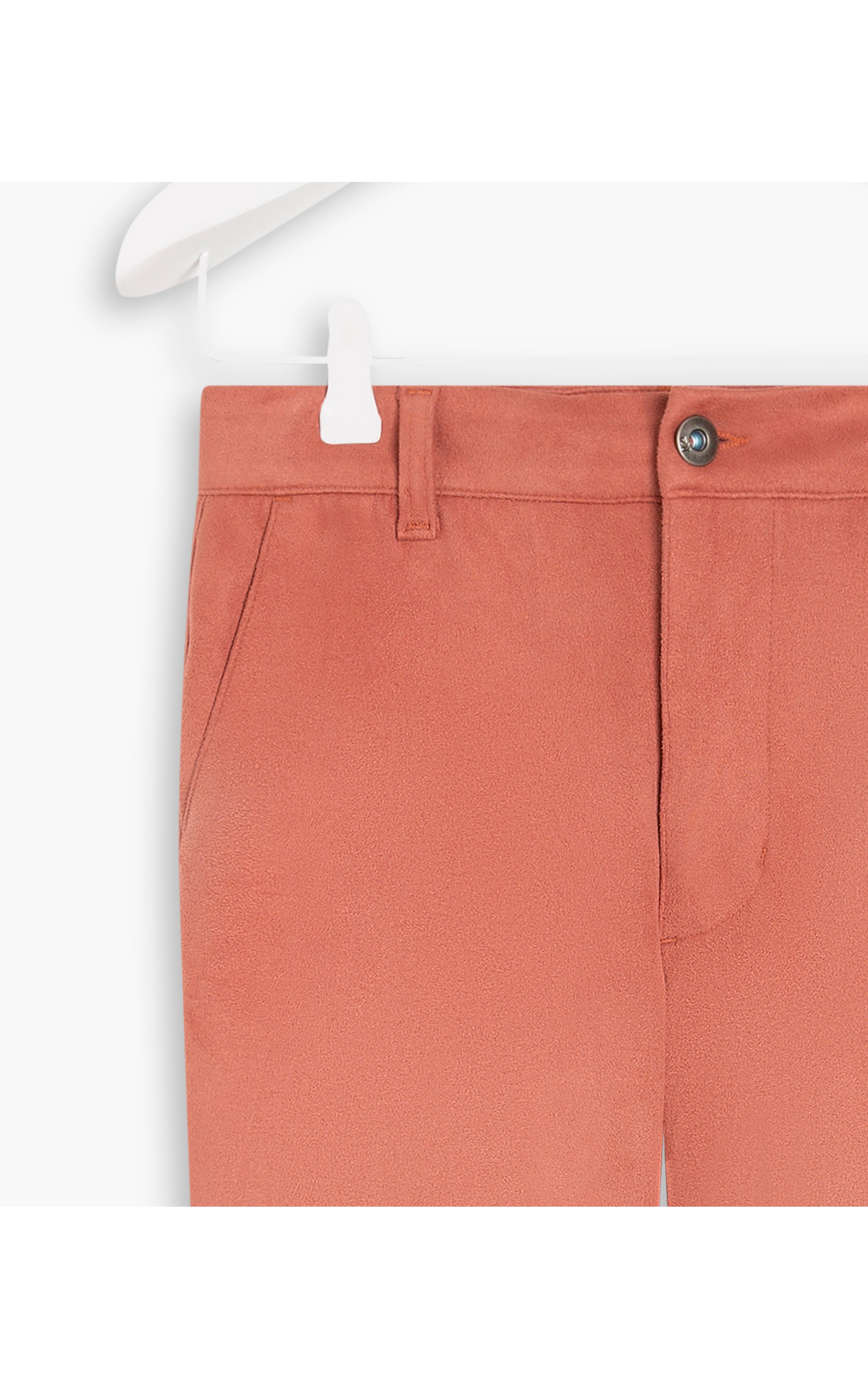 Calça Chino Carrot Suede Blush