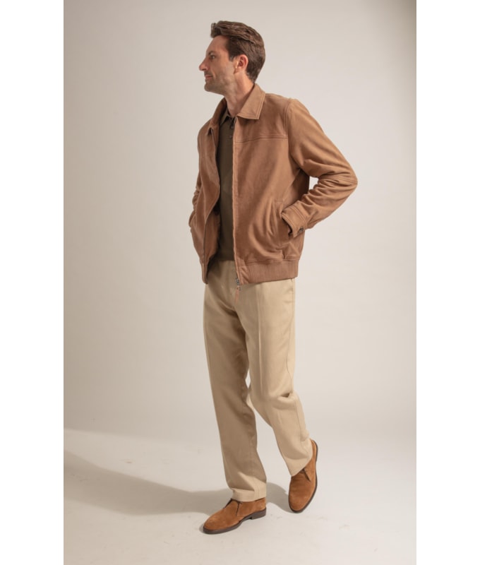 Calca Chino Classic Linho Blend Caqui