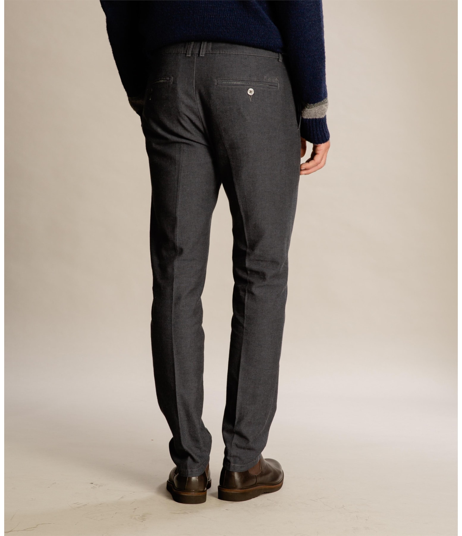 Calça Chino Colmeia Chumbo Mescla