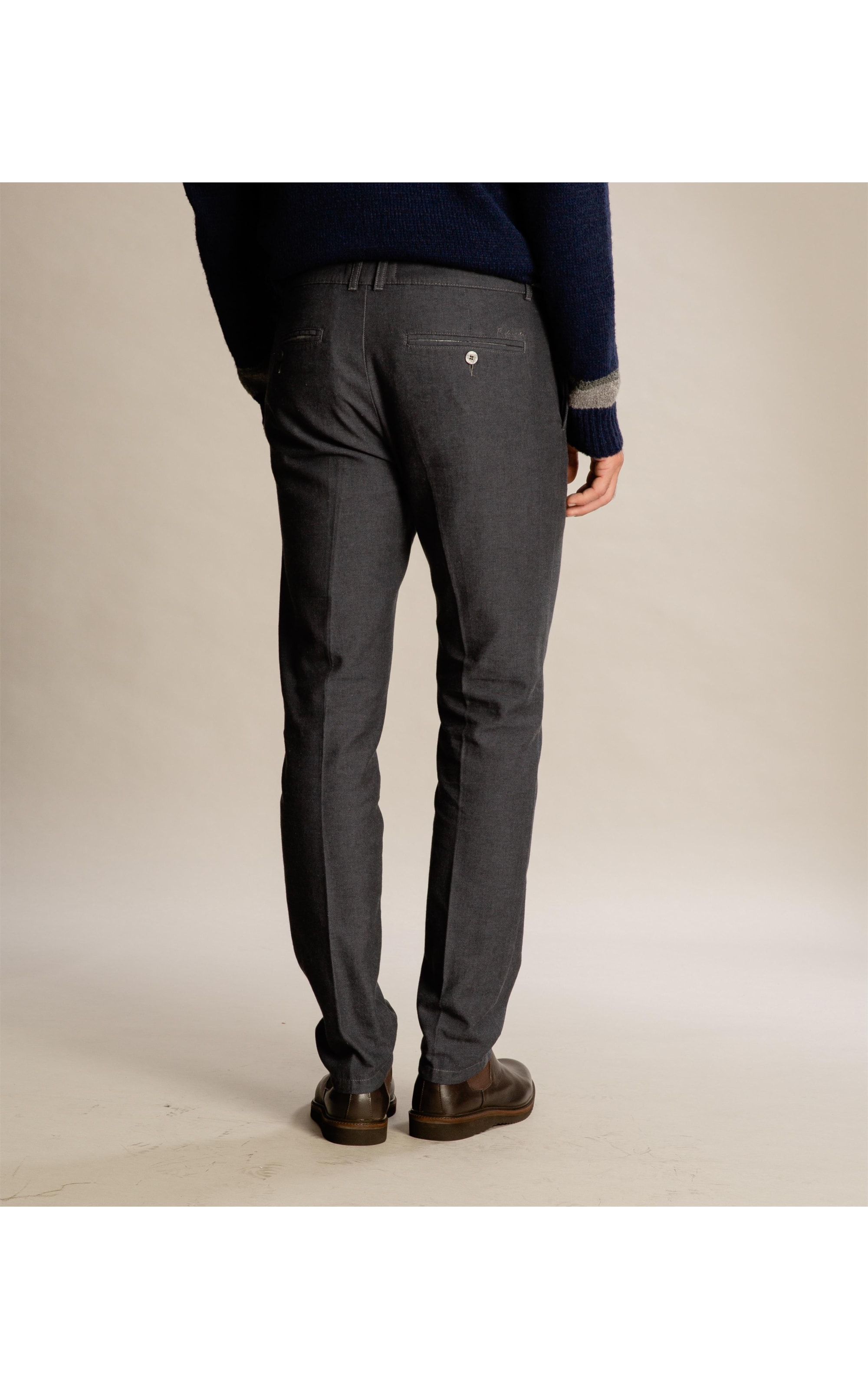 Calça Chino Colmeia Chumbo Mescla