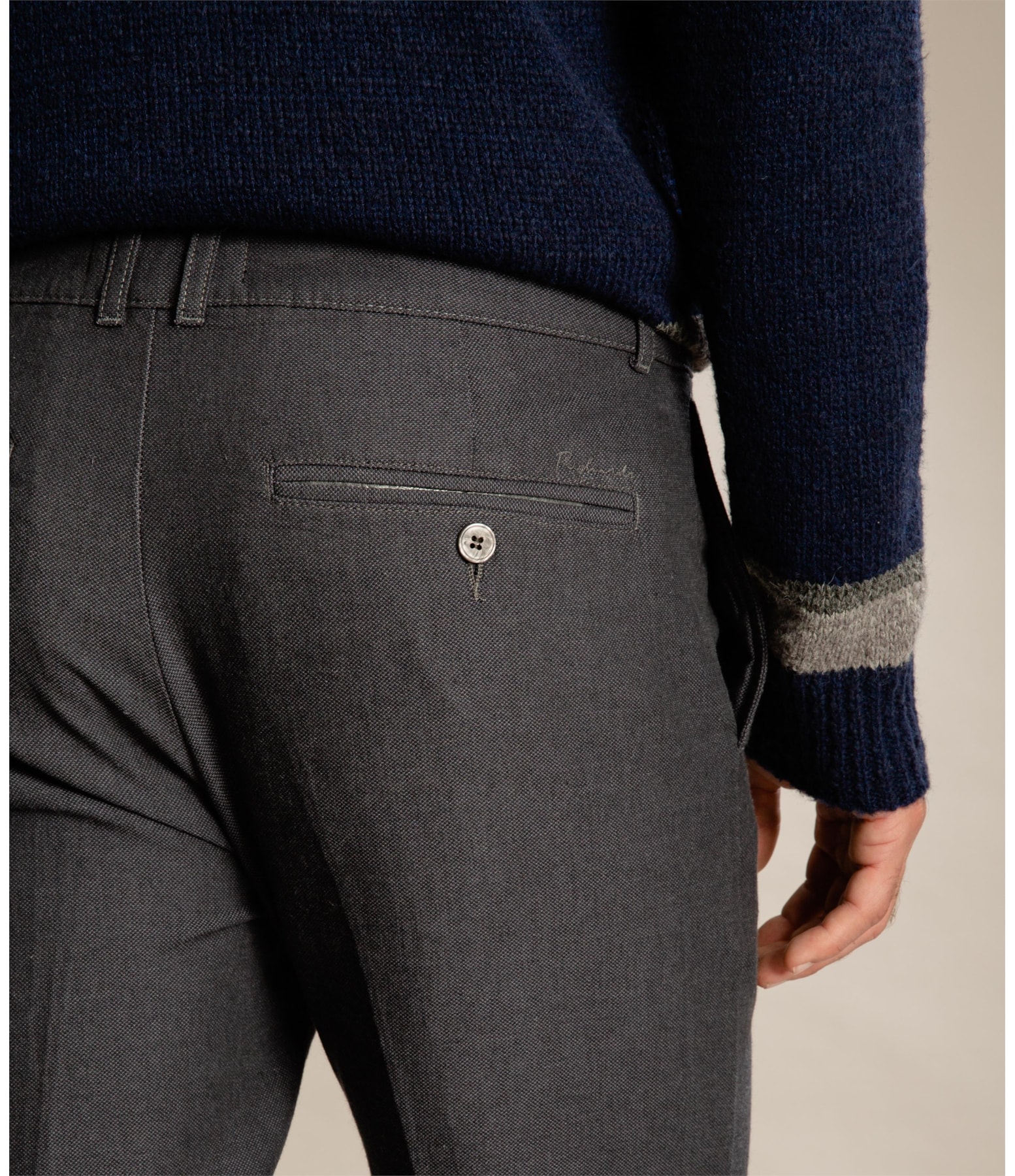 Calça Chino Colmeia Chumbo Mescla