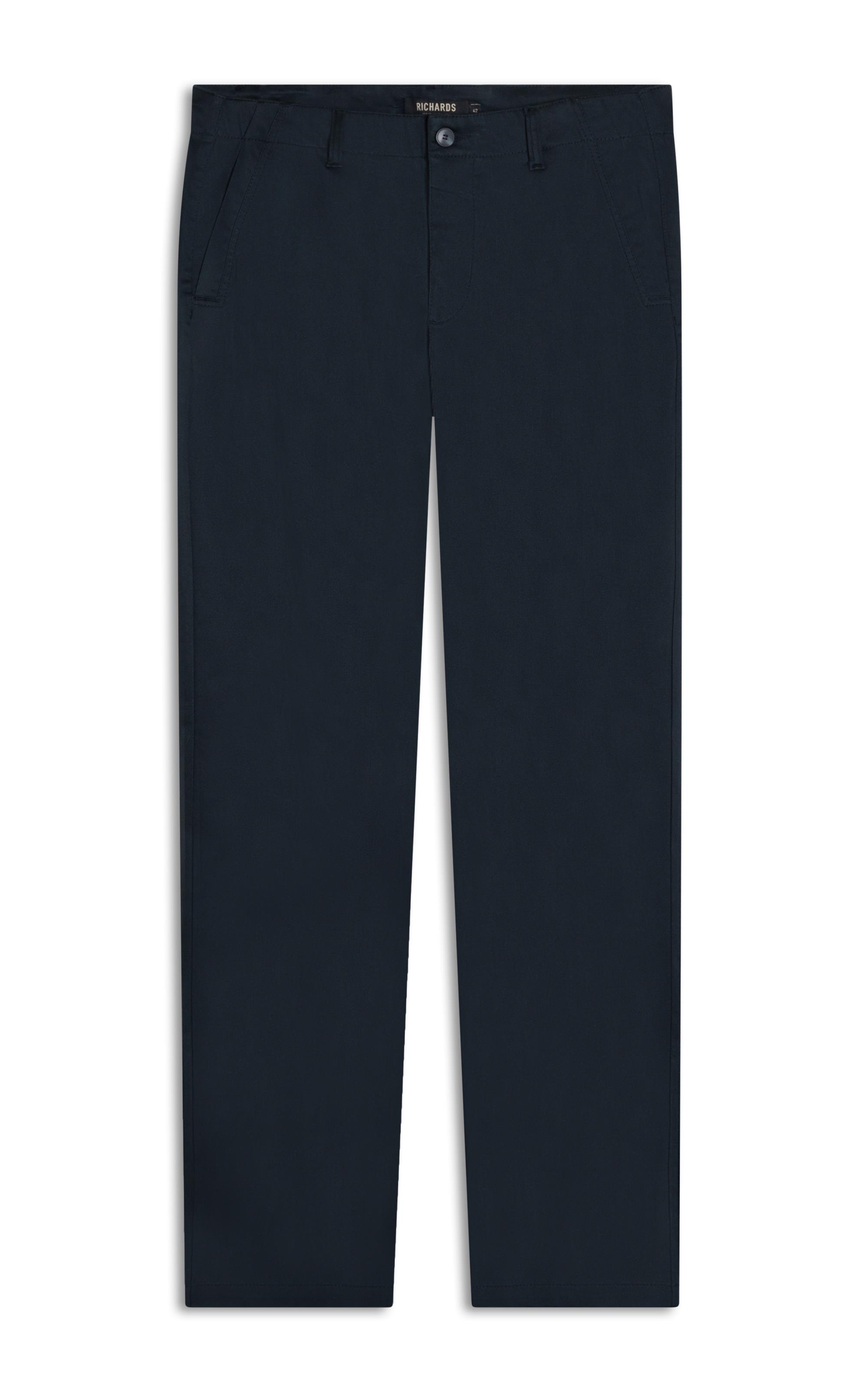 Calca Chino Color Satin Tradicional Dark Navy
