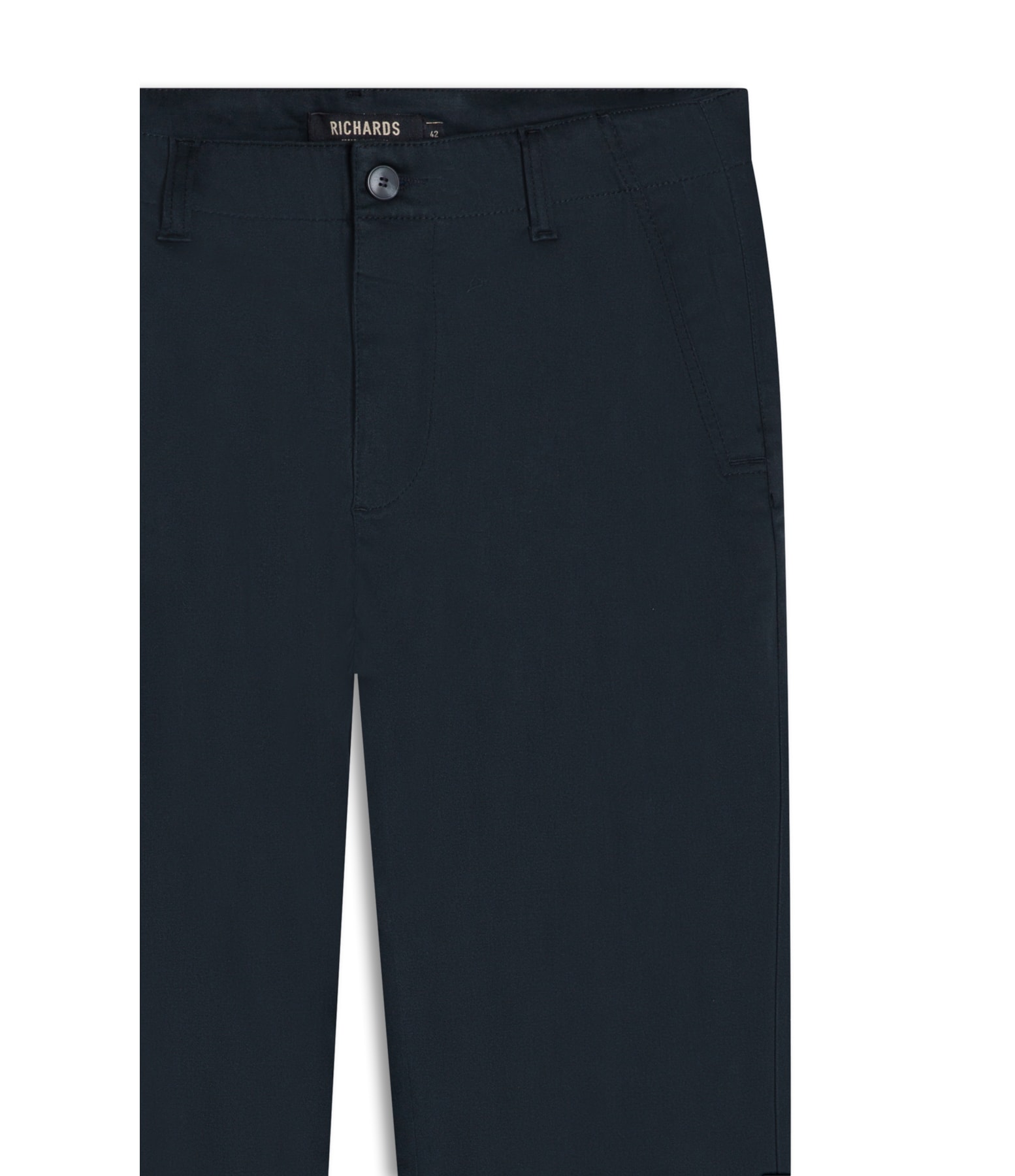 Calca Chino Color Satin Tradicional Dark Navy