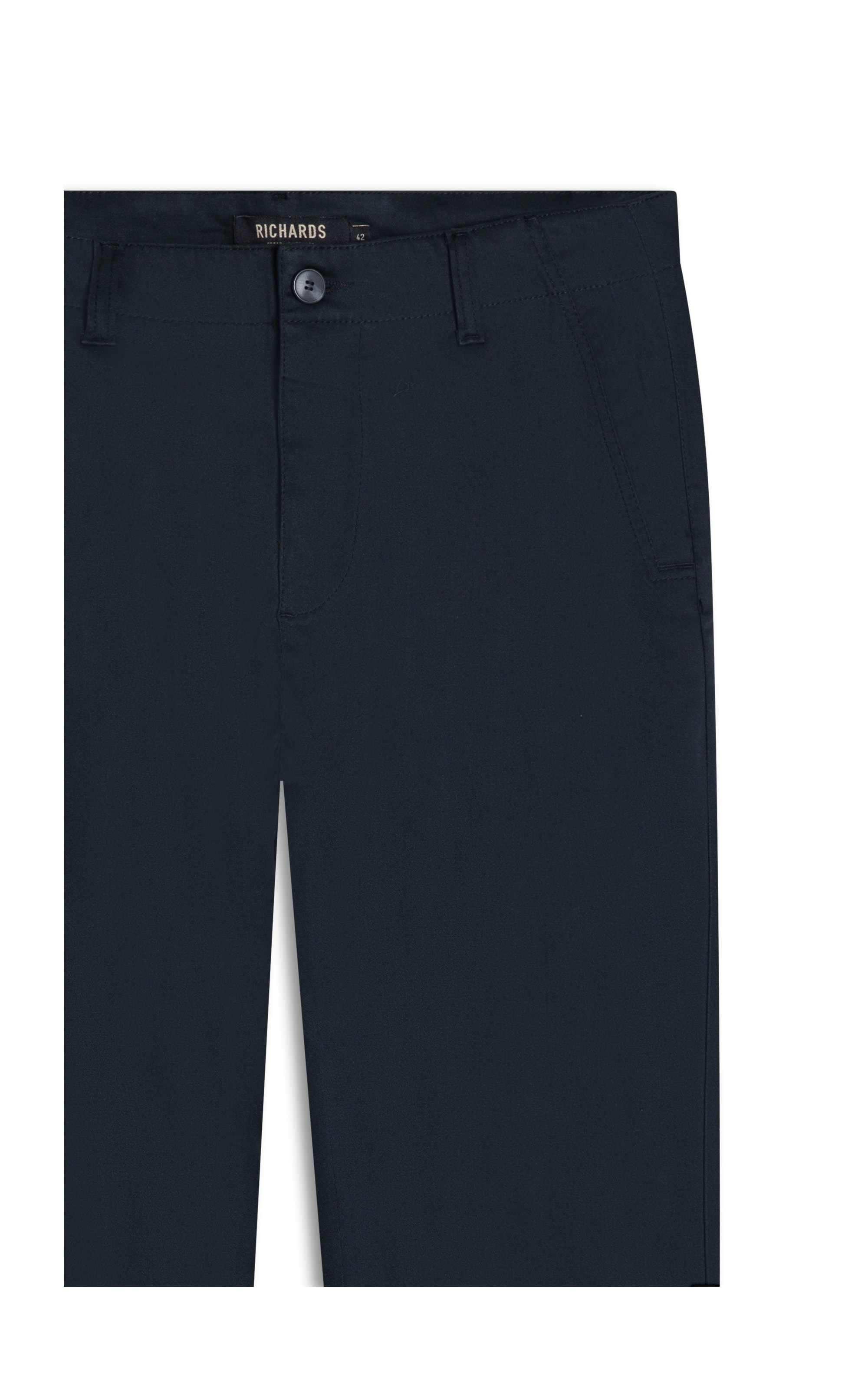 Calca Chino Color Satin Tradicional Dark Navy