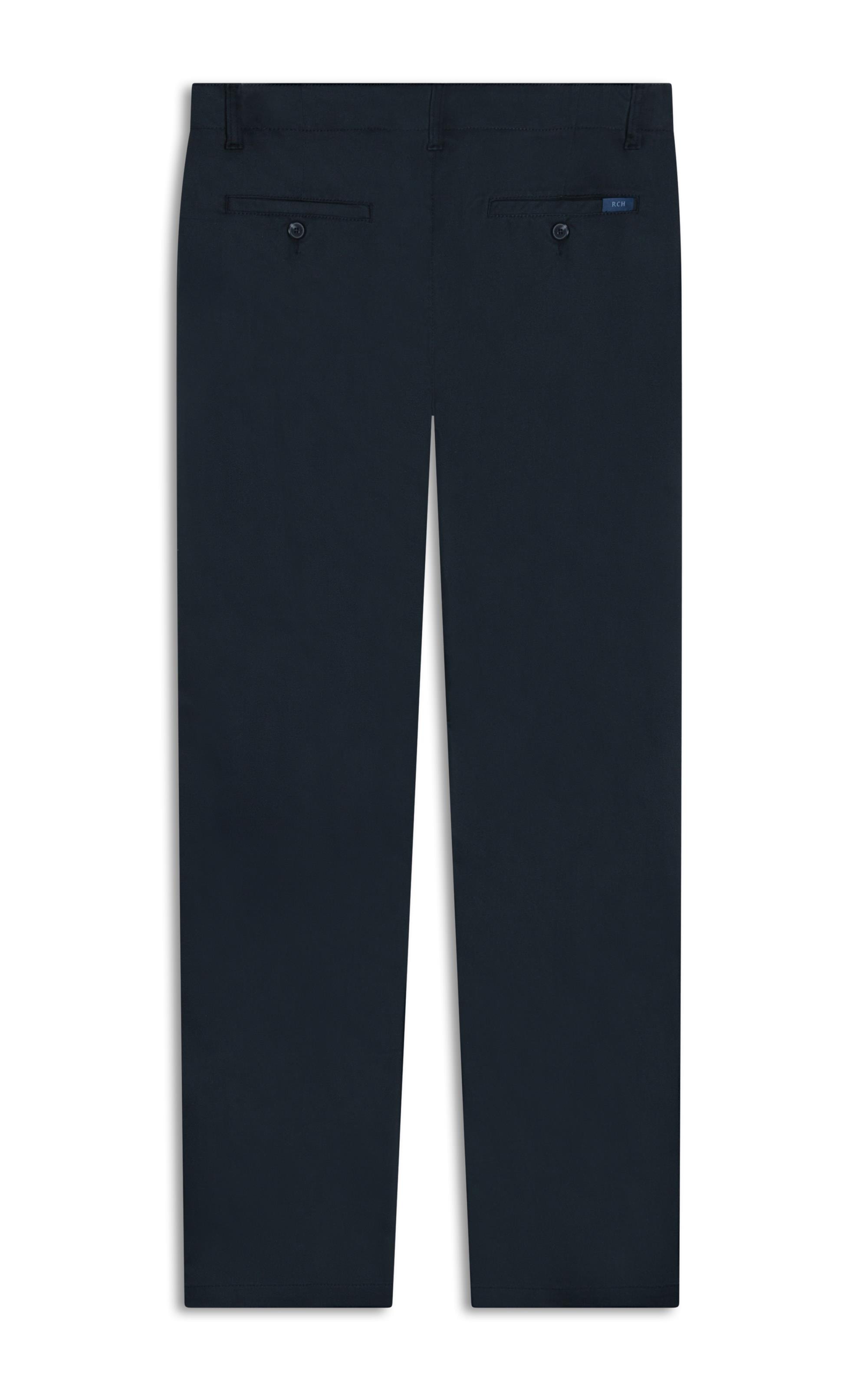 Calca Chino Color Satin Tradicional Dark Navy