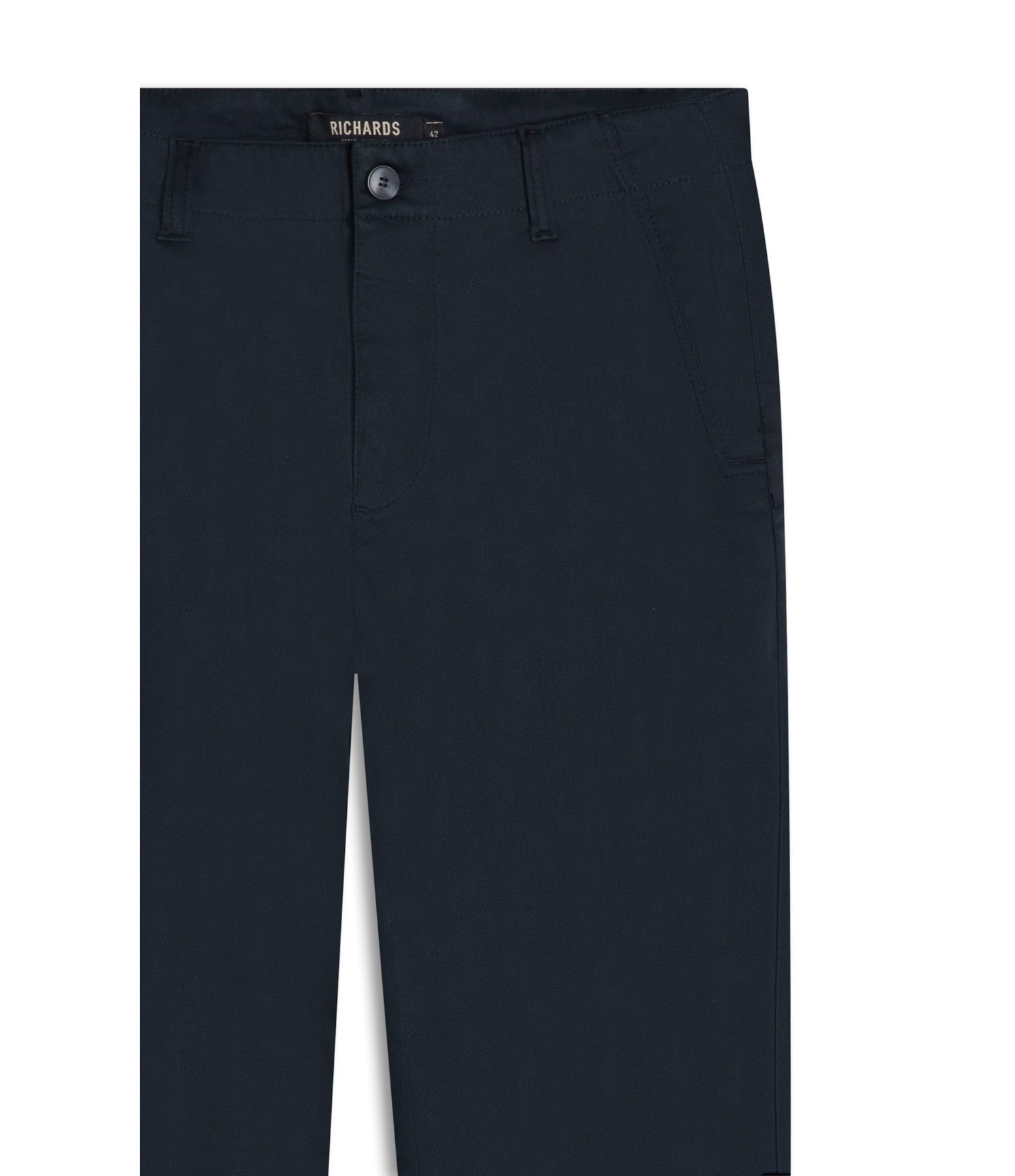 Calca Chino Color Satin Tradicional Dark Navy