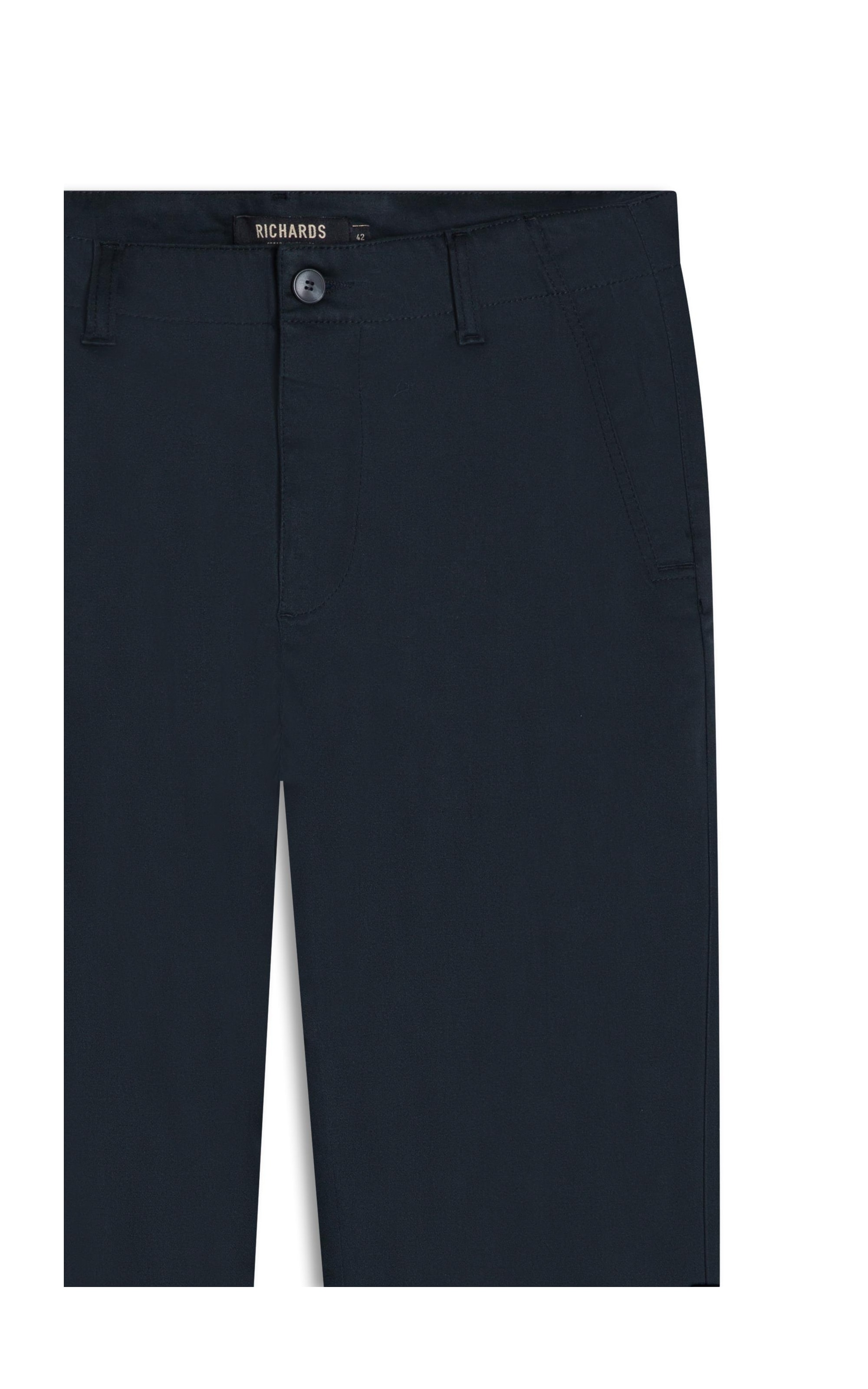 Calca Chino Color Satin Tradicional Dark Navy