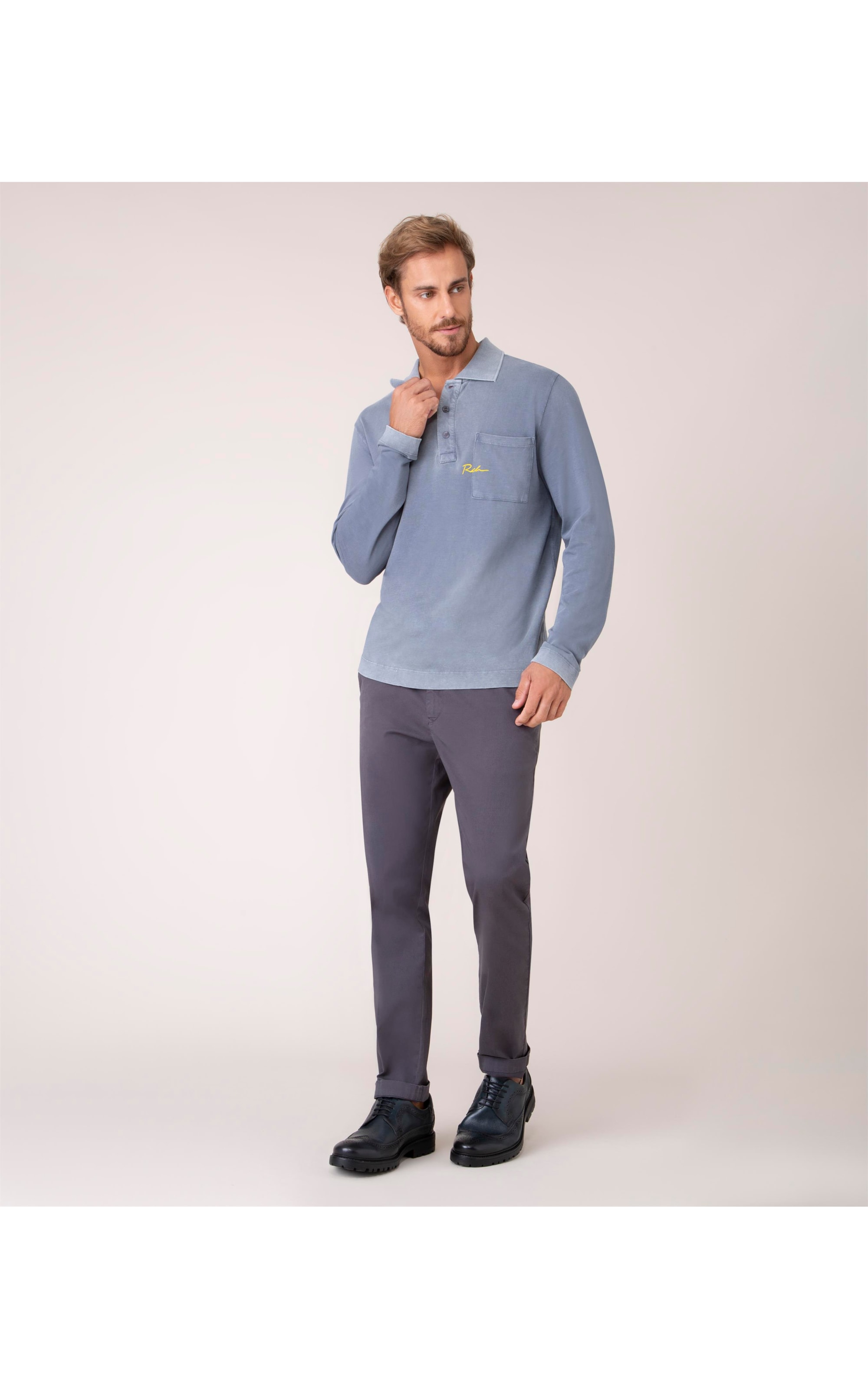 Calça Chino Colors Charcoal