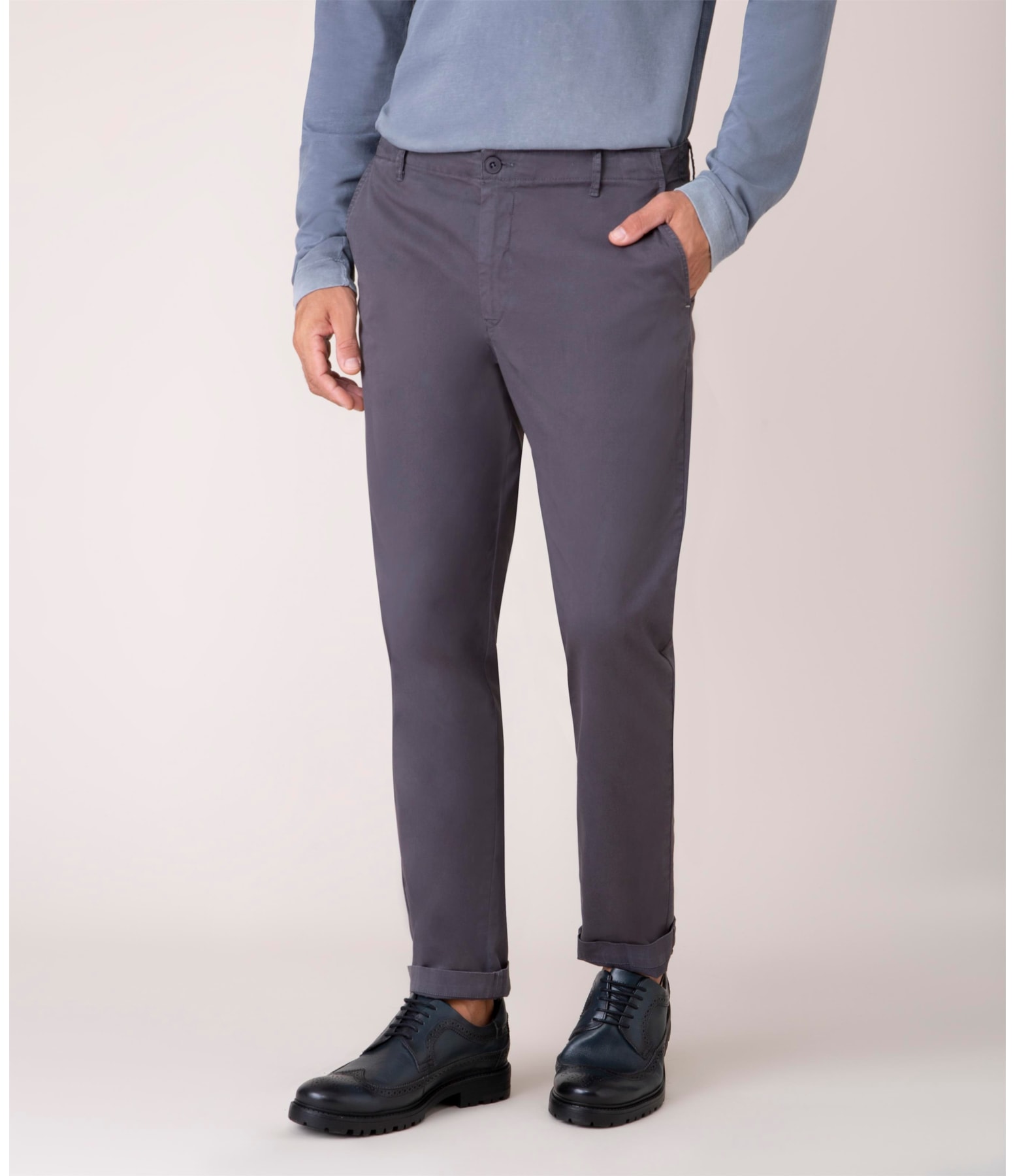 Calça Chino Colors Charcoal