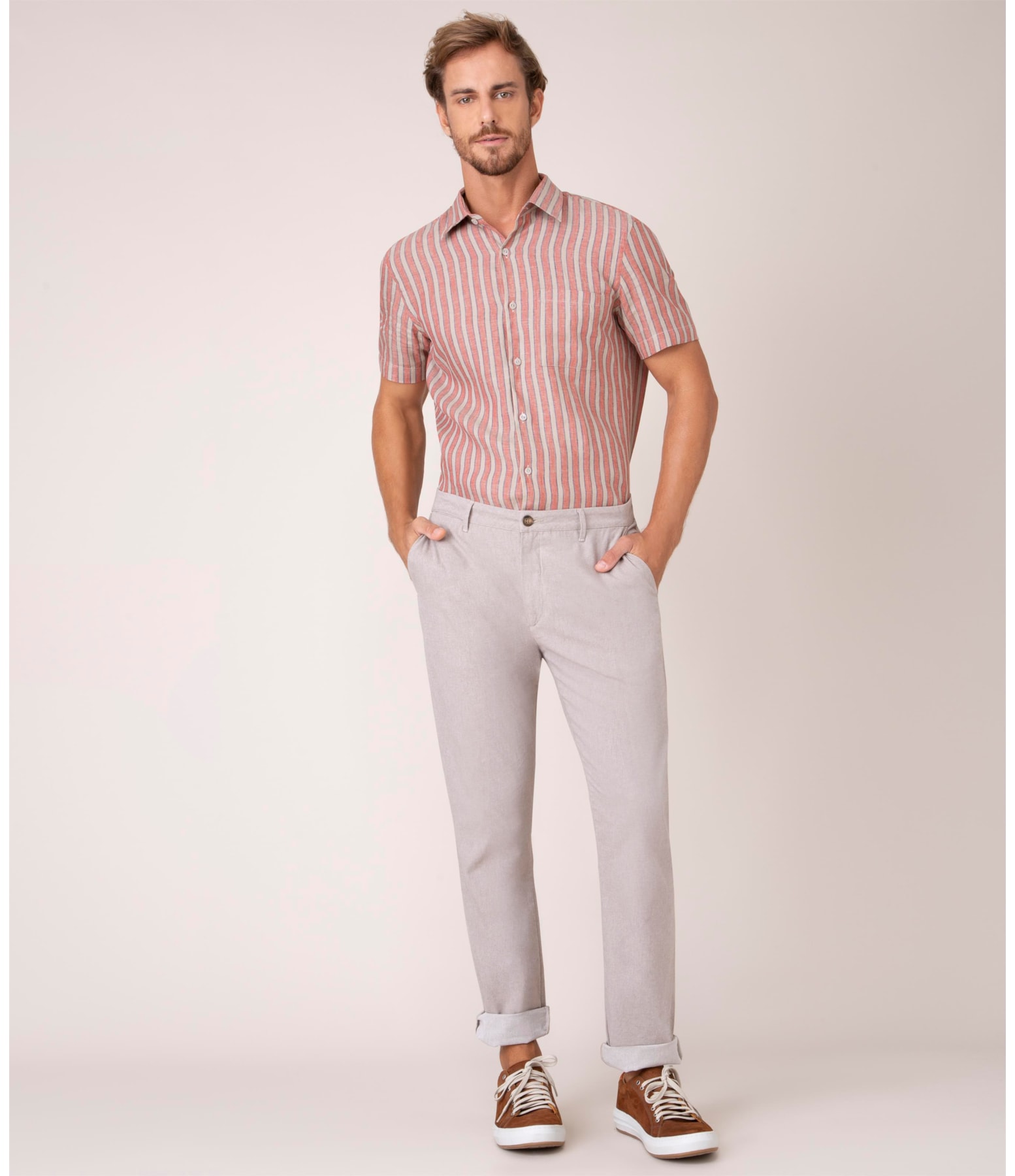Calça Chino Cotton Sarja Tabaco