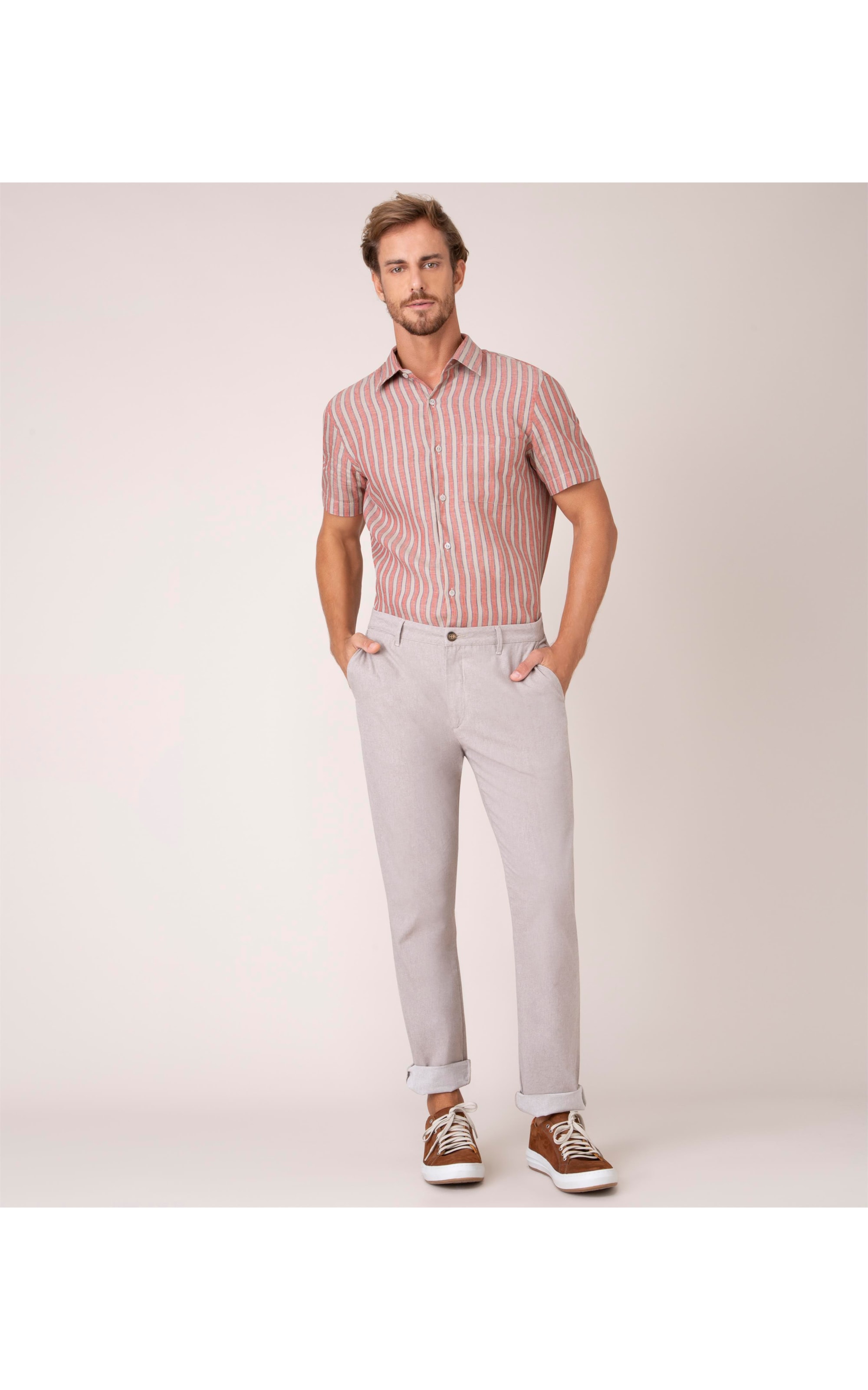 Calça Chino Cotton Sarja Tabaco