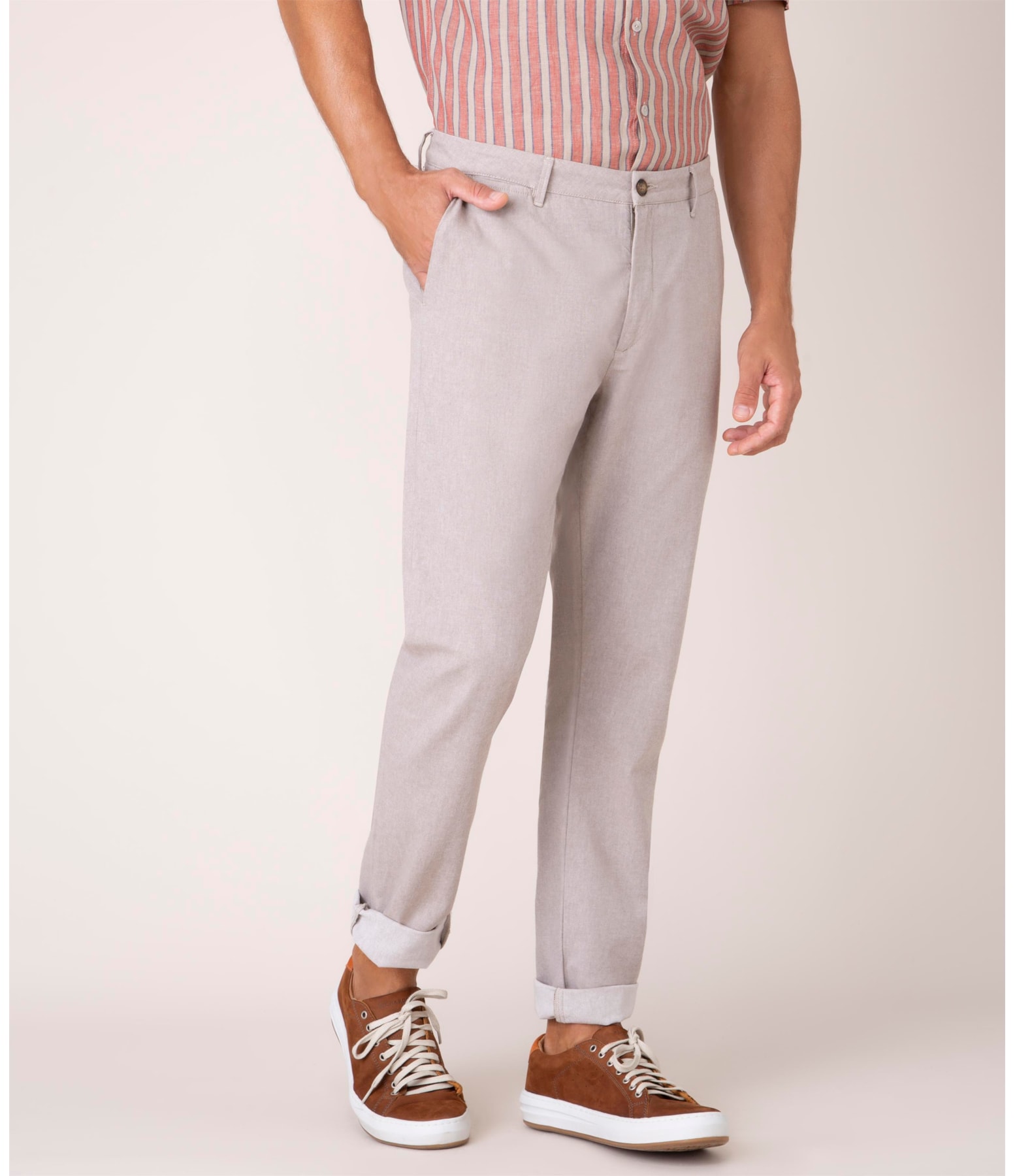 Calça Chino Cotton Sarja Tabaco